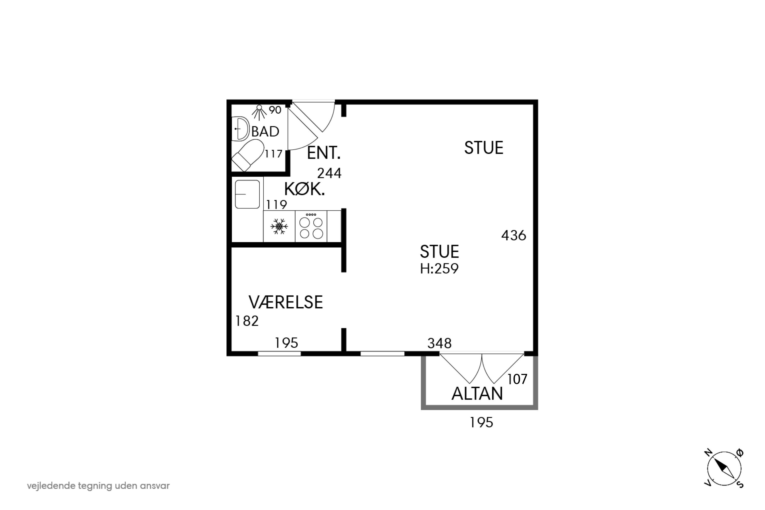 Plantegninger billede af Rossinisvej 6, 3. mf., 2450 København SV