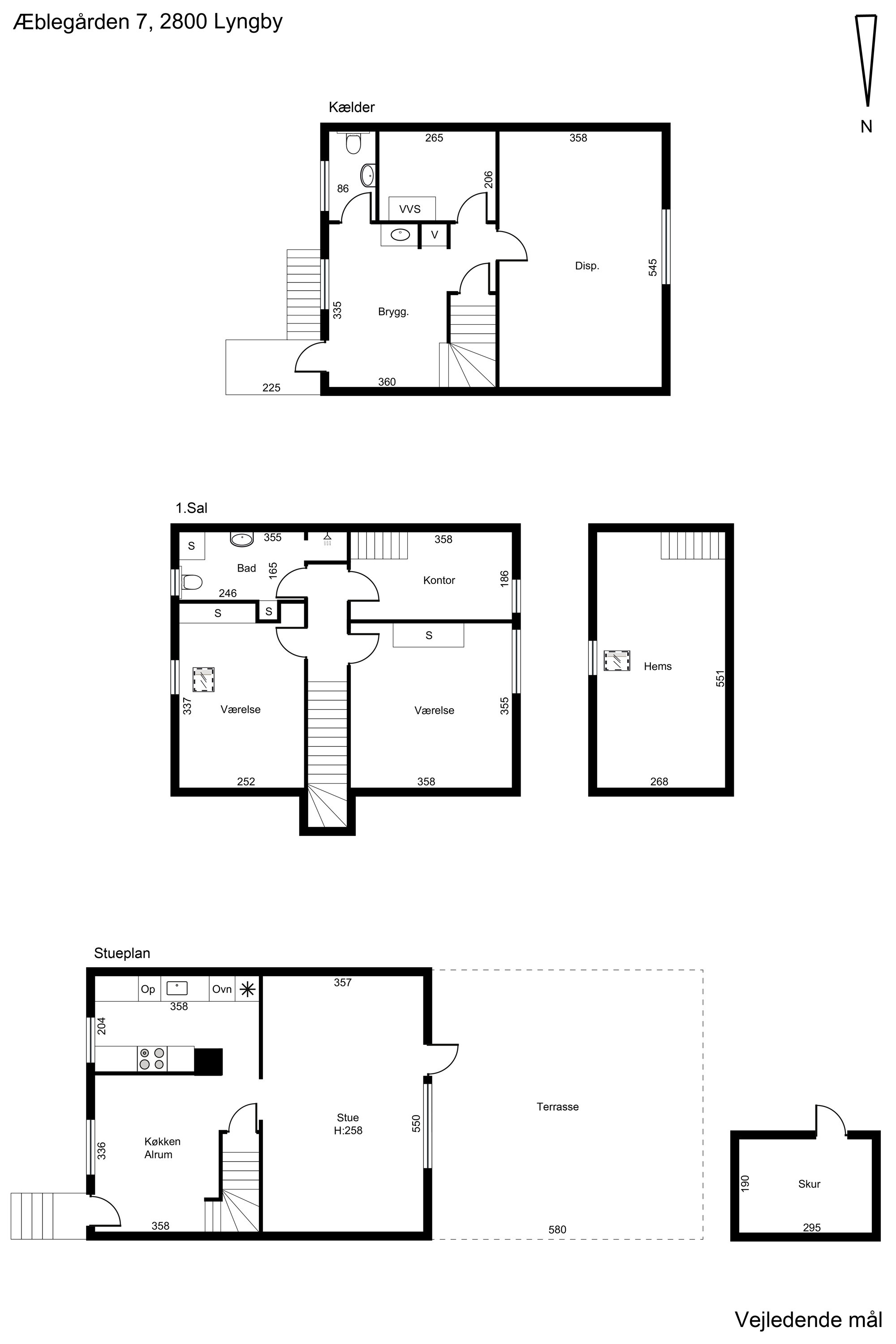 Plantegninger billede af Æblegården 7, 2800 Kongens Lyngby