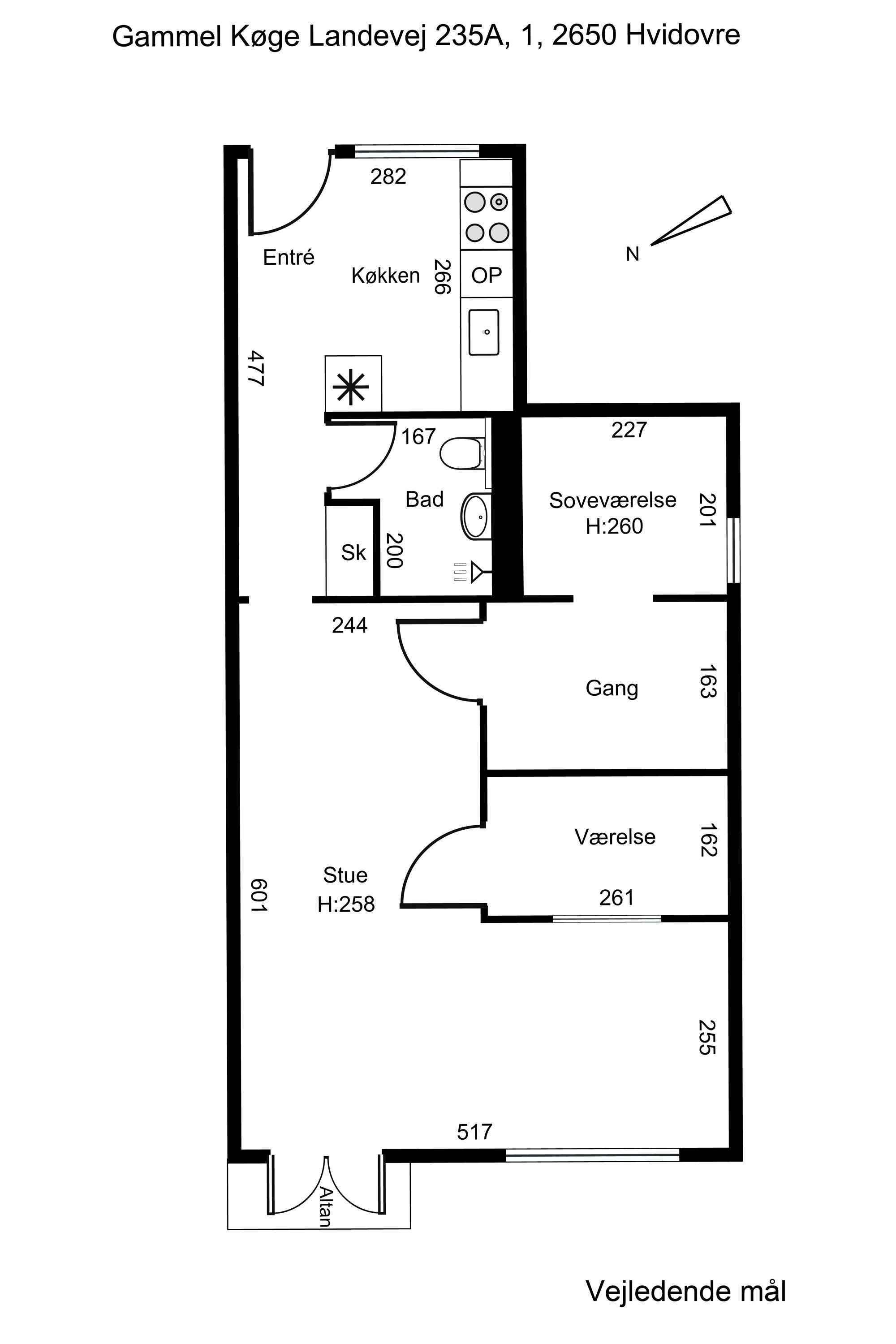 Plantegninger billede af Gammel Køge Landevej 235A, 1., 2650 Hvidovre