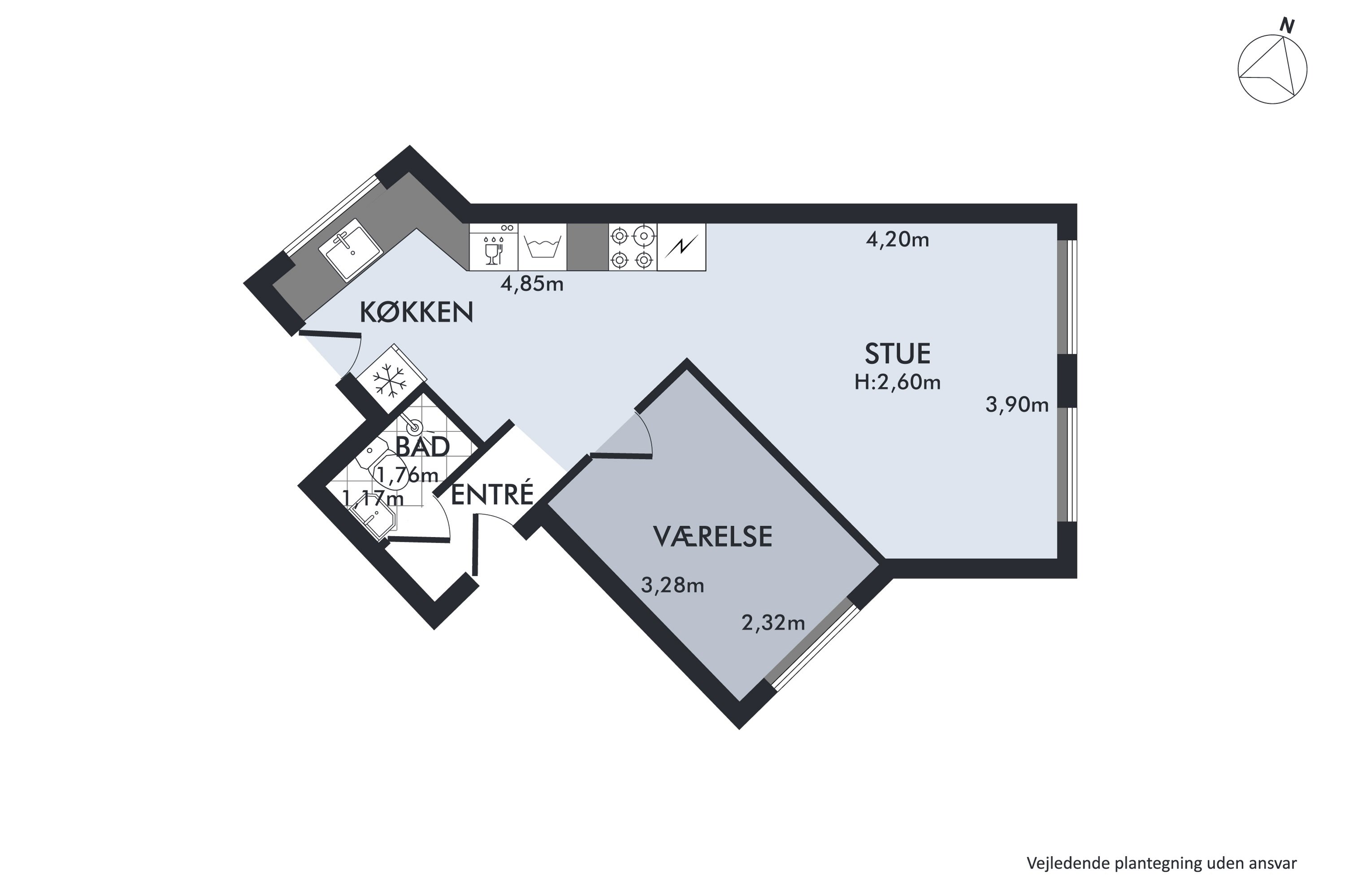Plantegninger billede af Søvang Alle 13, 1. th., 2770 Kastrup