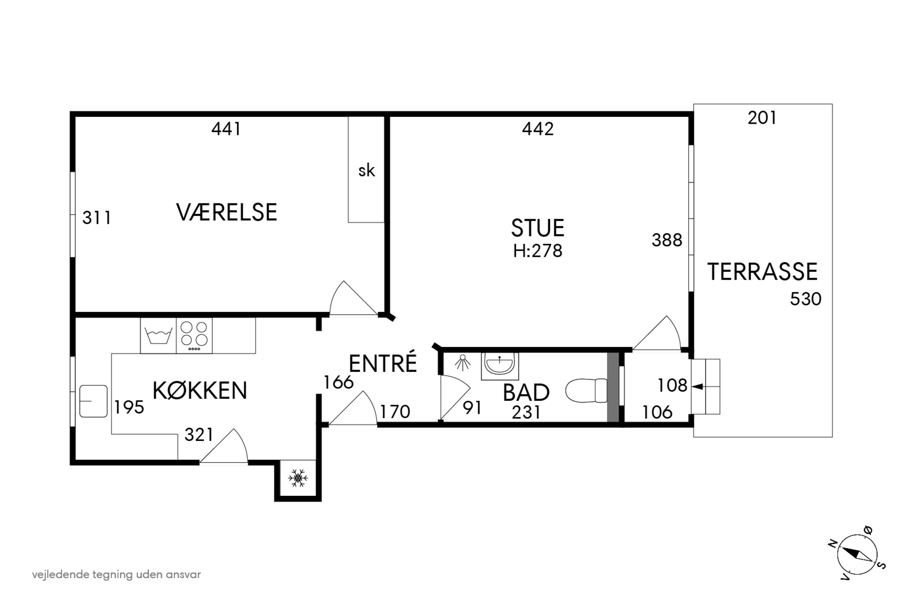 Plantegninger billede af P. Knudsens Gade 6, st.. th., 2450 København SV