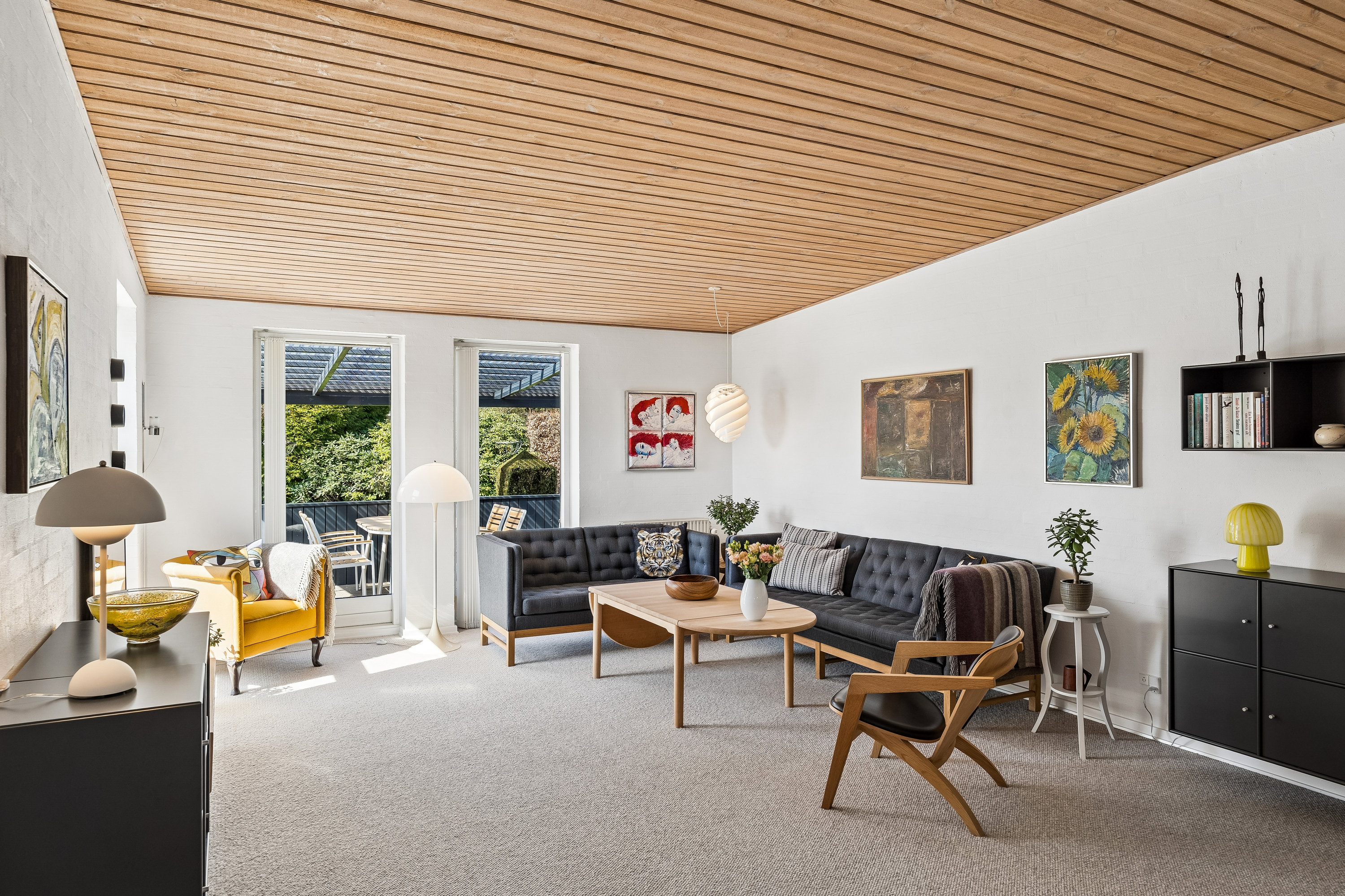 Fremhævet stue billede i fuldskærmstilstand. Billede af Lilleskoven 28, 8722 Hedensted