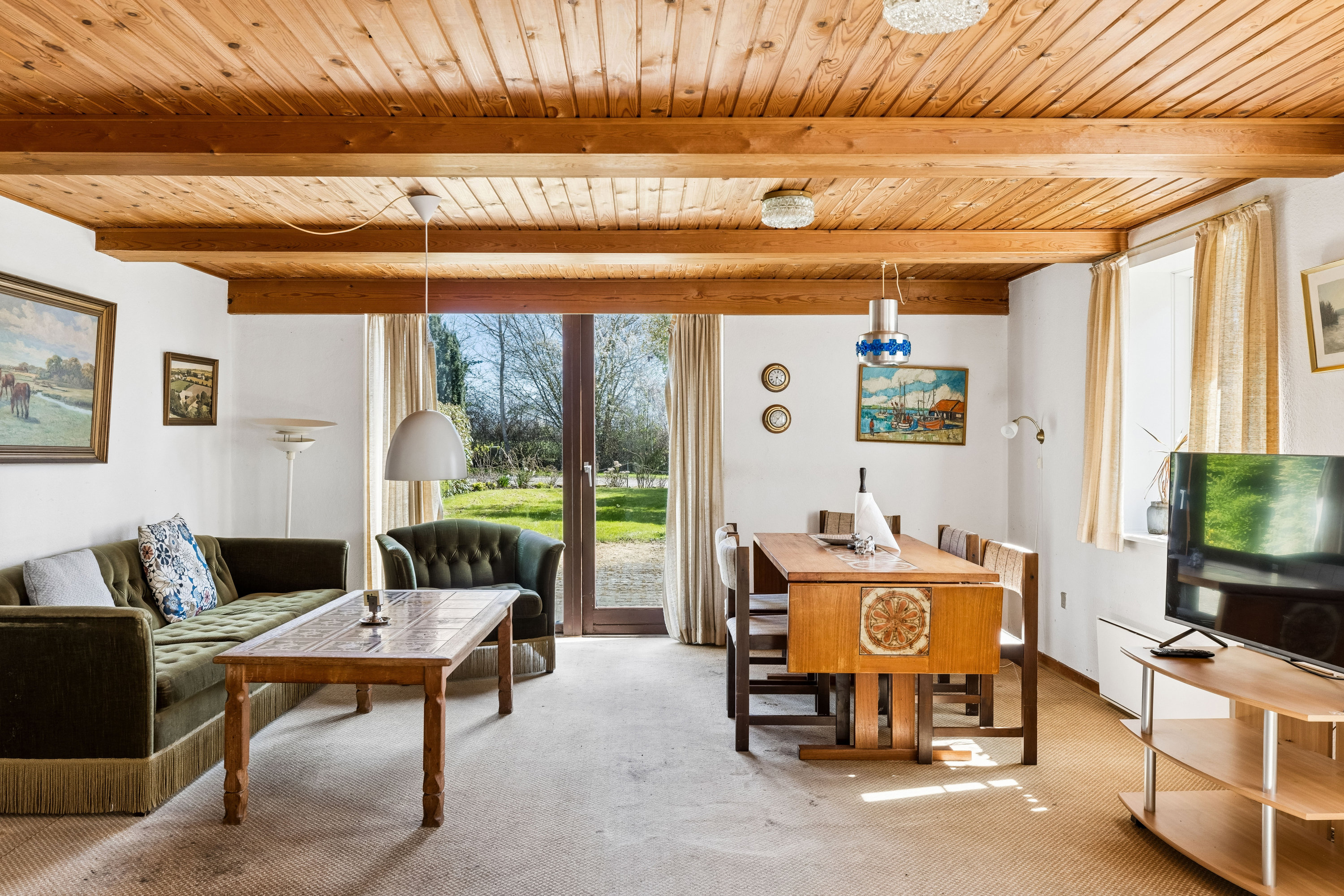 Fremhævet stue billede i fuldskærmstilstand. Billede af Engmosen 6, Lysabild, 6470 Sydals