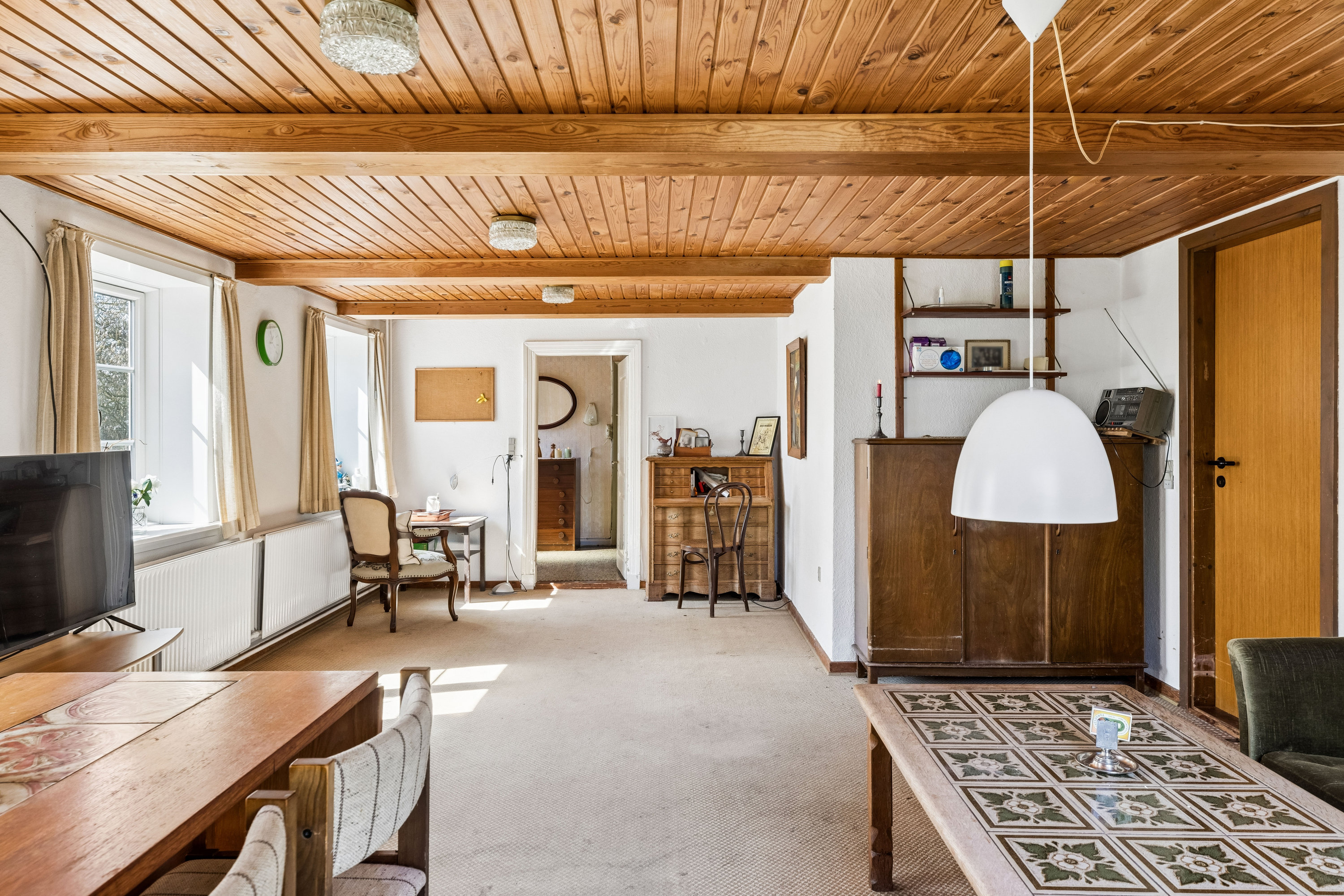 Fremhævet stue billede i fuldskærmstilstand. Billede af Engmosen 6, Lysabild, 6470 Sydals