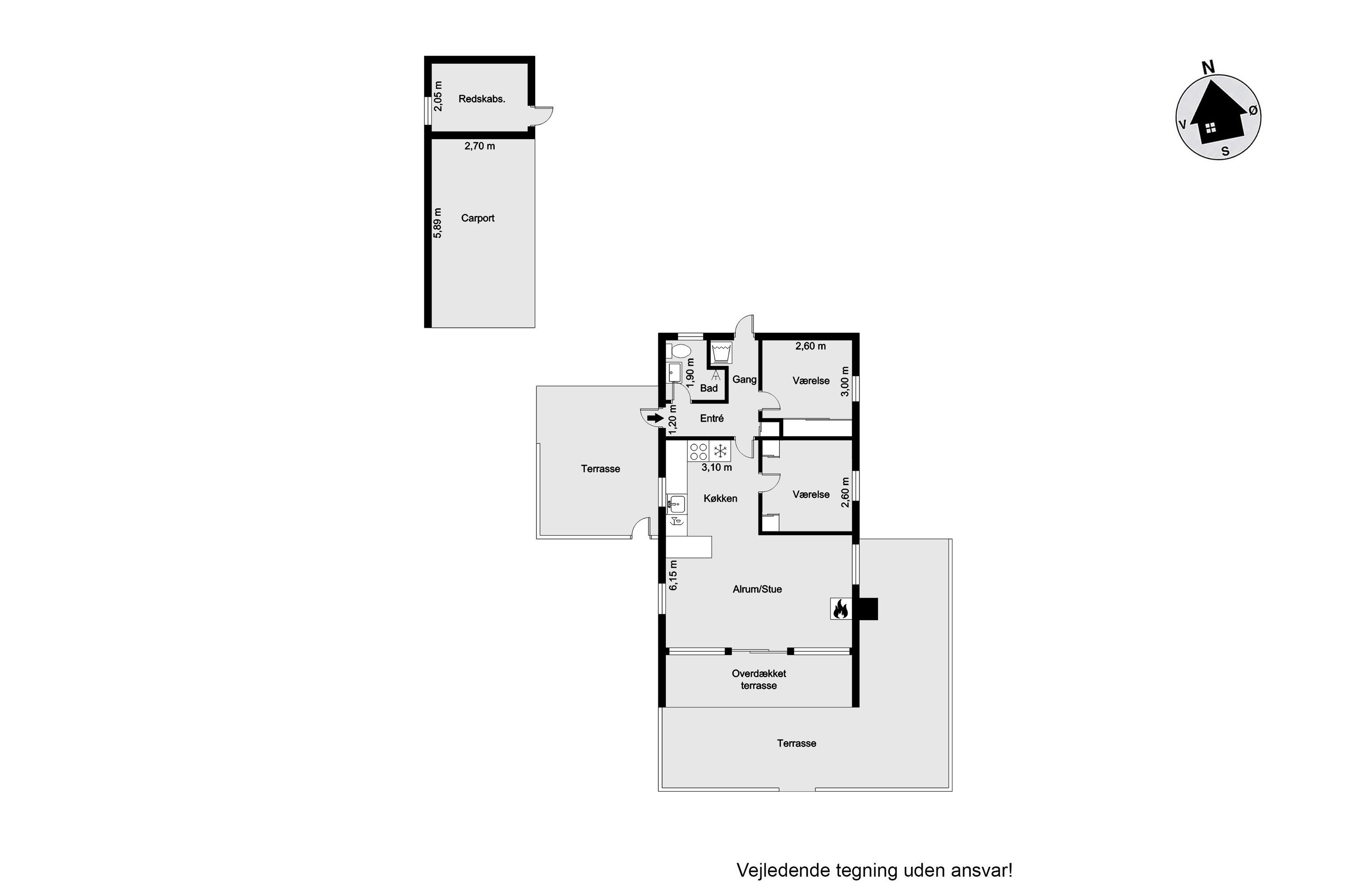 Plantegninger billede af Wolle Friks Vej 26, Søndervig, 6950 Ringkøbing