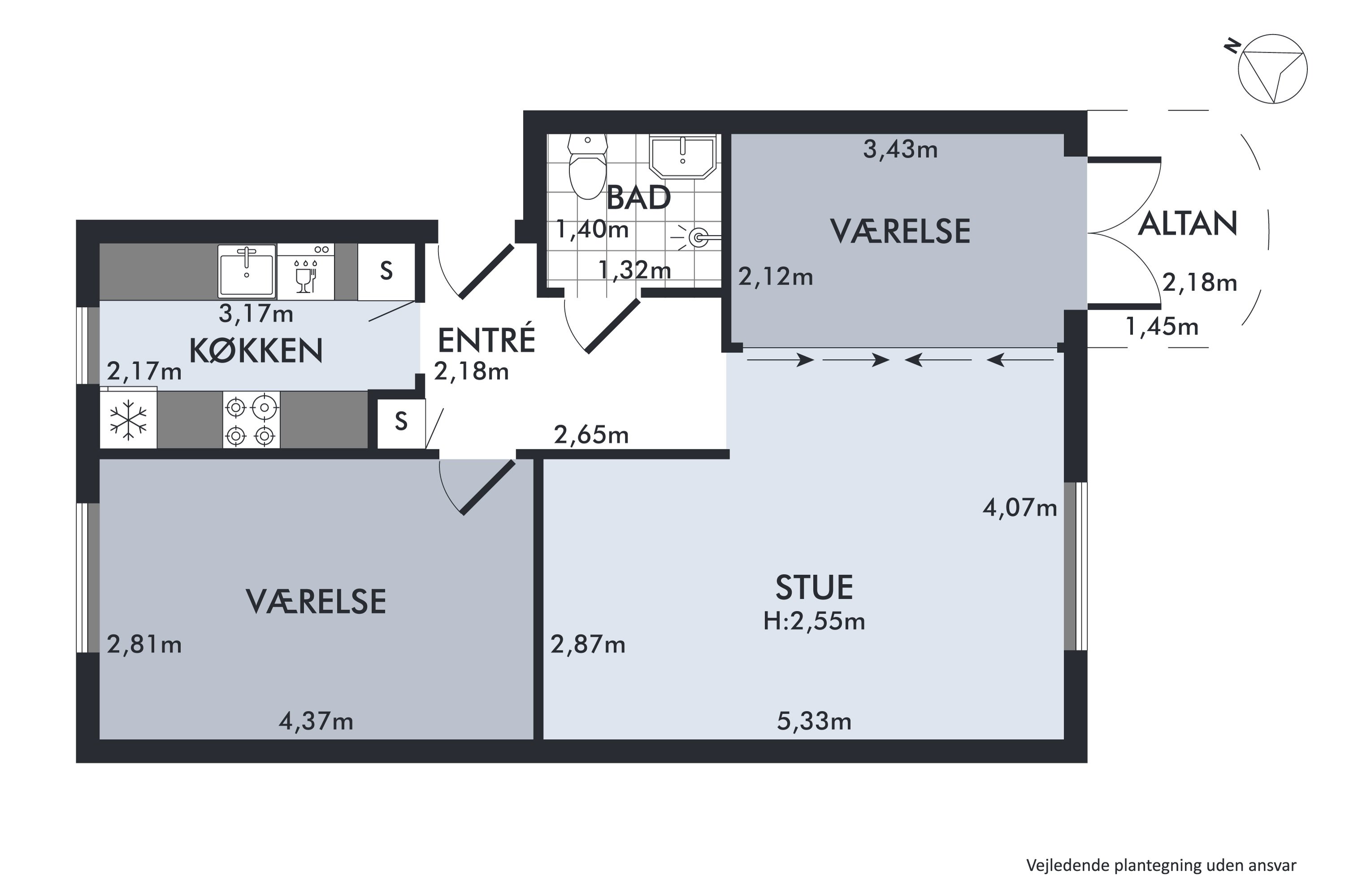 Plantegninger billede af Kofoed Jensens Alle 9, 1. th., 2770 Kastrup