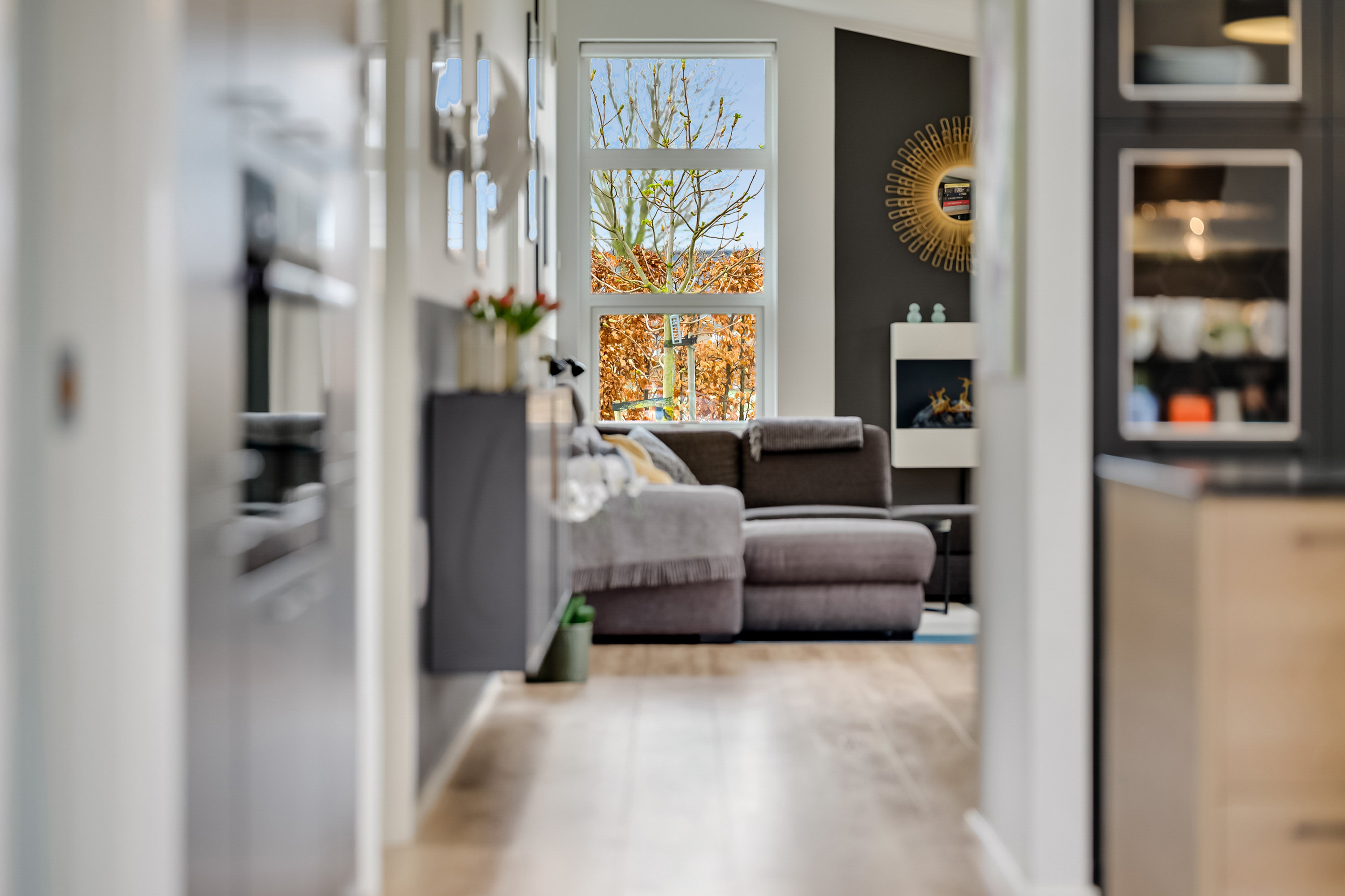 Fremhævet stue billede i fuldskærmstilstand. Billede af Hustomten 21, 5800 Nyborg