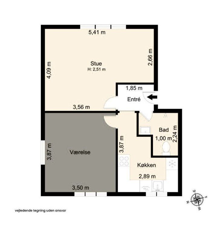 Plantegninger billede af Brickasvej 16, st.. th., 3400 Hillerød
