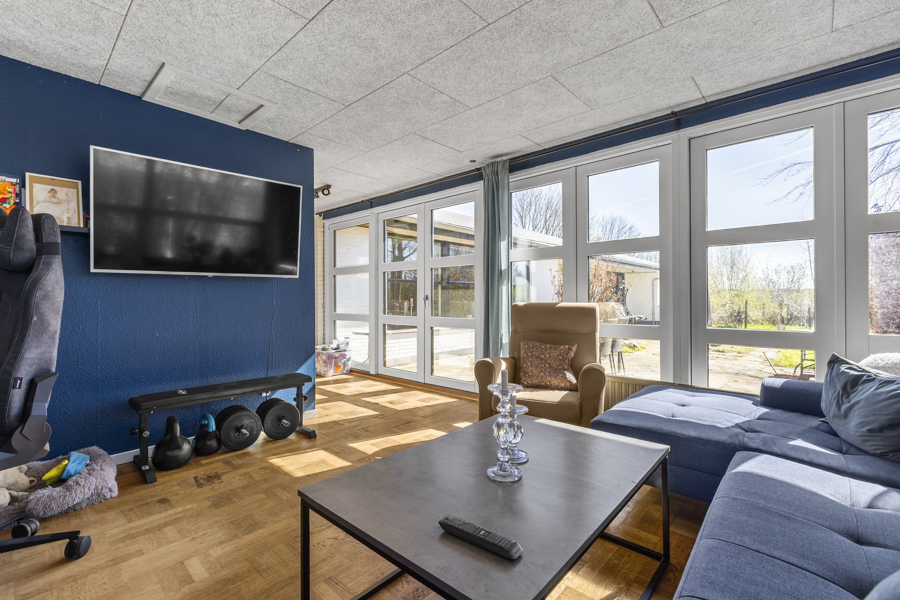 Fremhævet udestue billede i fuldskærmstilstand. Billede af Viskingevejen 1, 4470 Svebølle