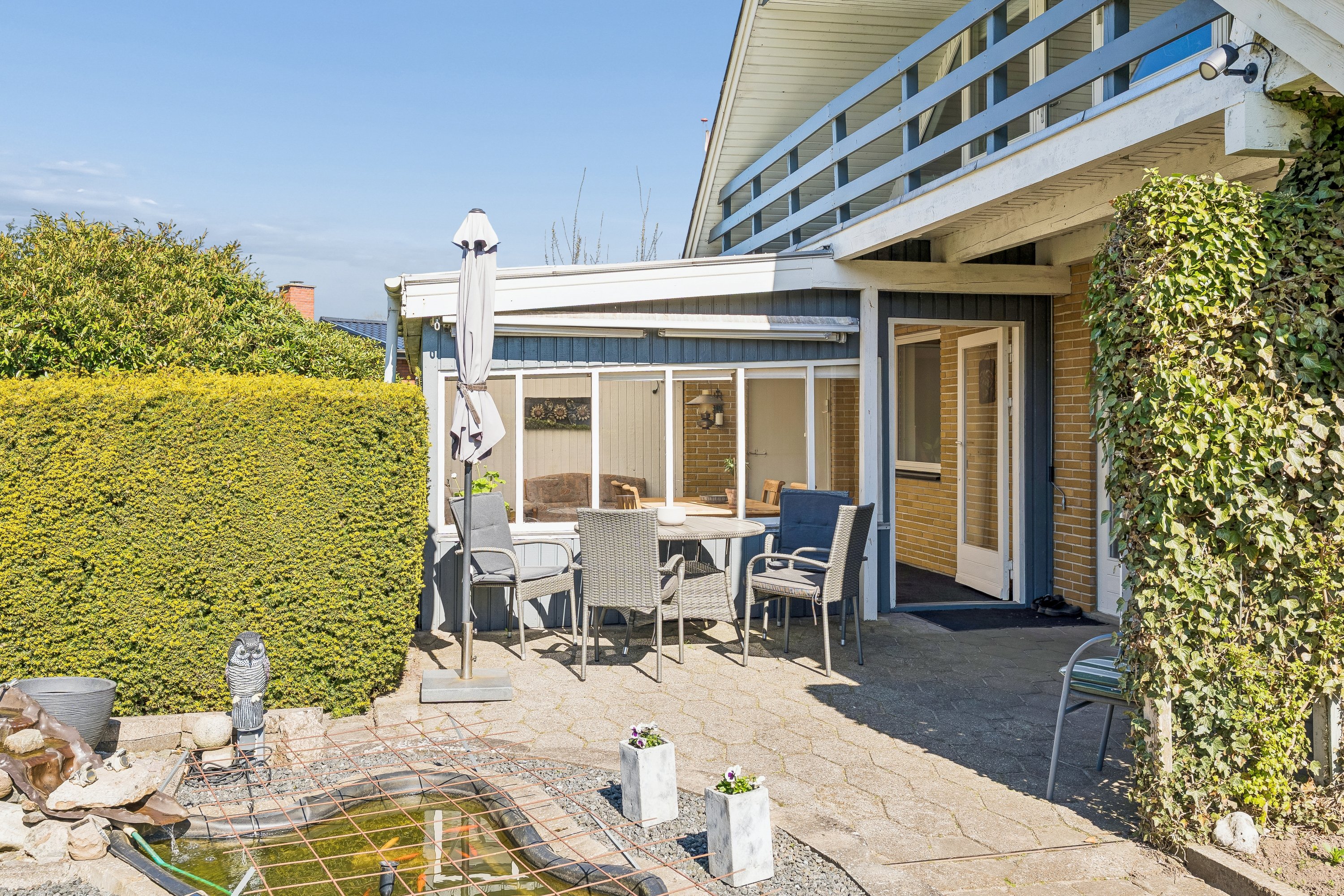 Fremhævet terrasse billede i fuldskærmstilstand. Billede af Nymarksvej 28, 8722 Hedensted