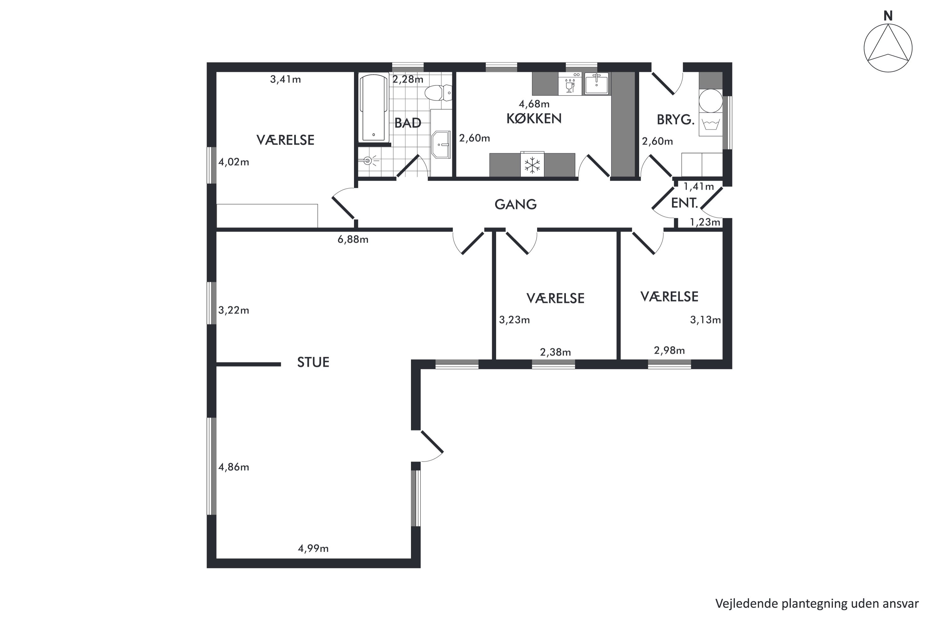 Plantegninger billede af Vølundsvej 13, 7500 Holstebro