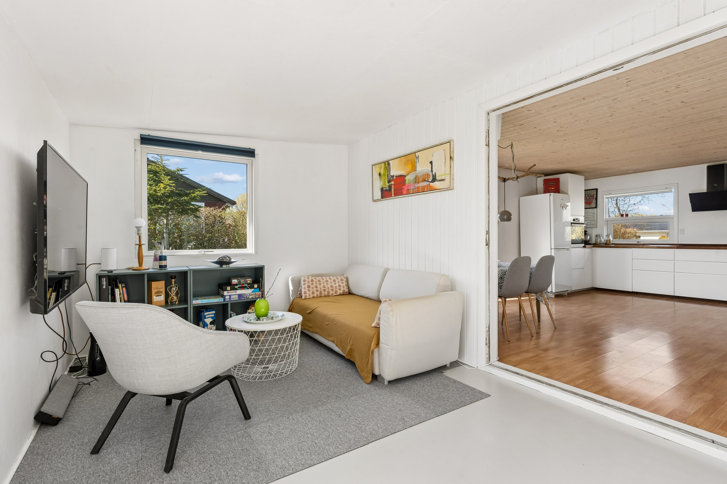 Fremhævet stue billede i fuldskærmstilstand. Billede af Brixlund 37, 9400 Nørresundby