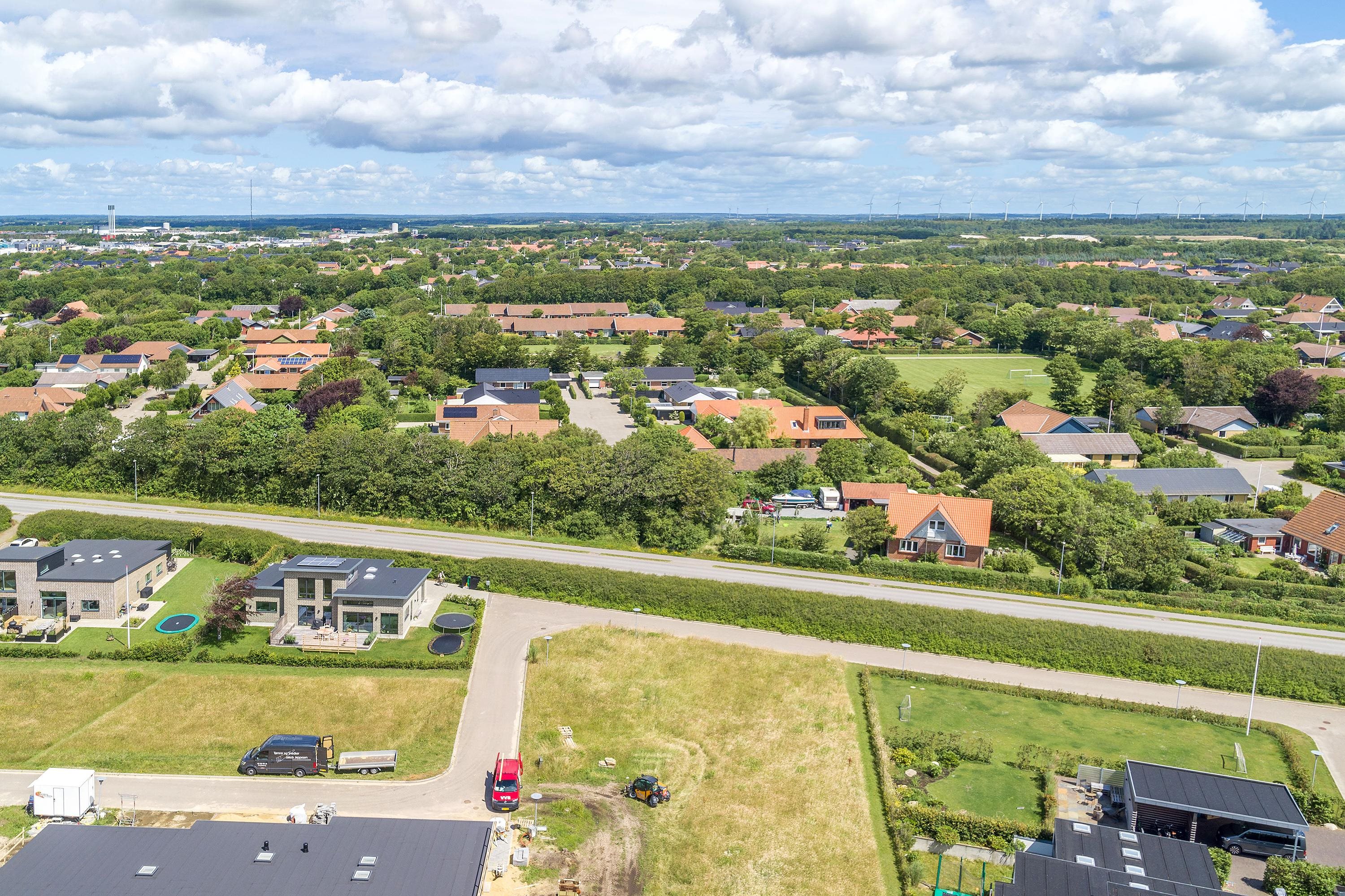Fremhævet luftfoto billede i fuldskærmstilstand. Billede af Strandparken 4, 6950 Ringkøbing