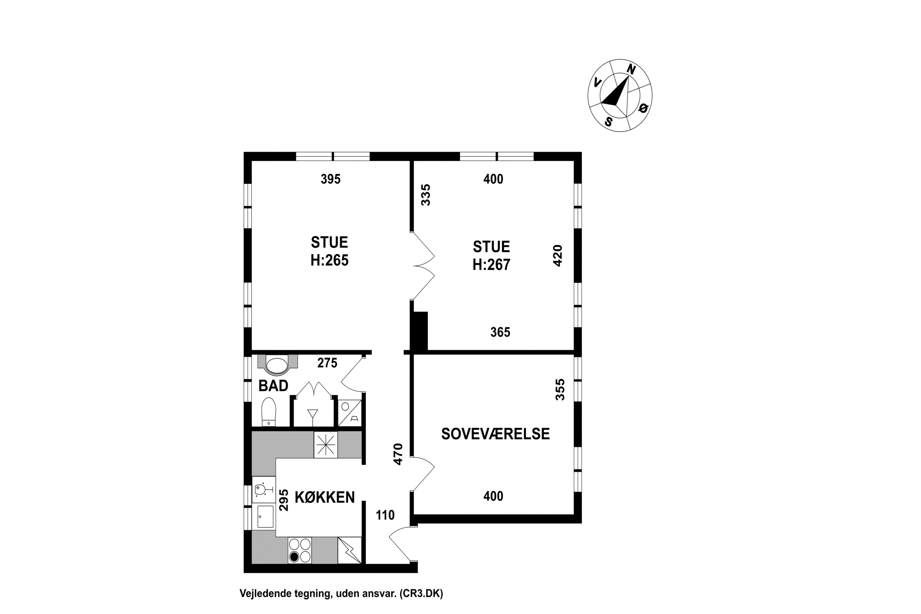 Plantegninger billede af Rolighedsvej 25, st.. th., 3000 Helsingør