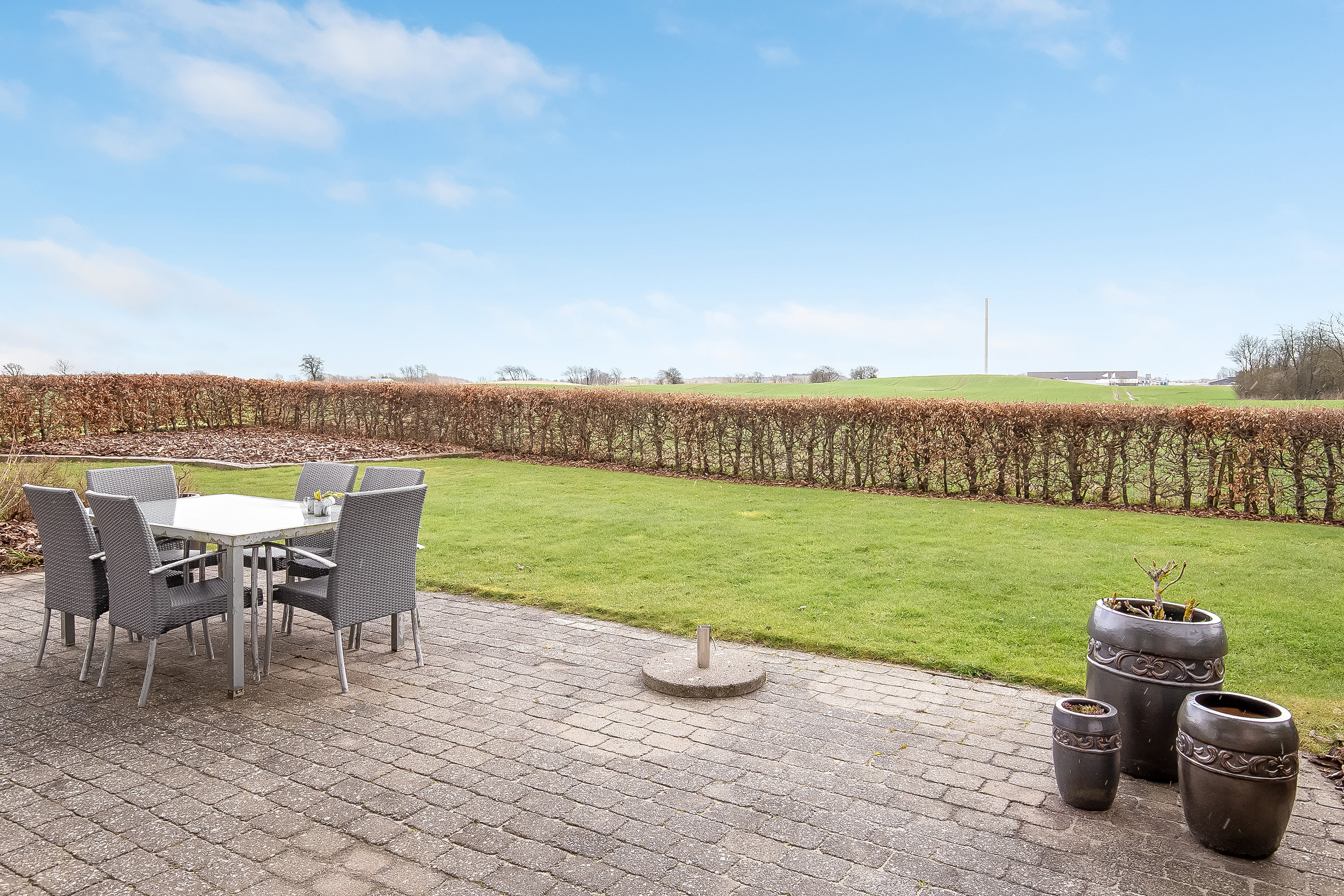 Fremhævet terrasse billede i fuldskærmstilstand. Billede af Nybovej 79, Ny Nørup, 7182 Bredsten