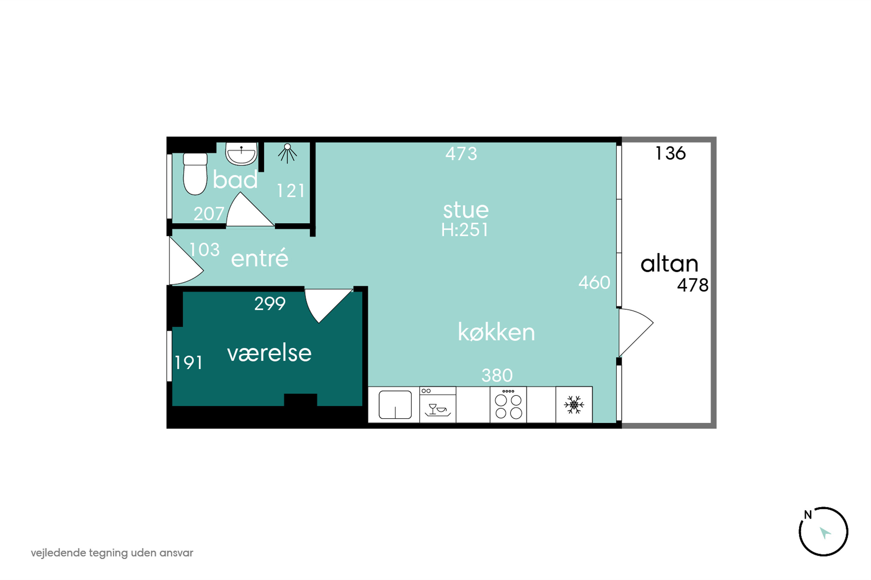 Plantegninger billede af Mølleåparken 6, 1. b., 2800 Kongens Lyngby