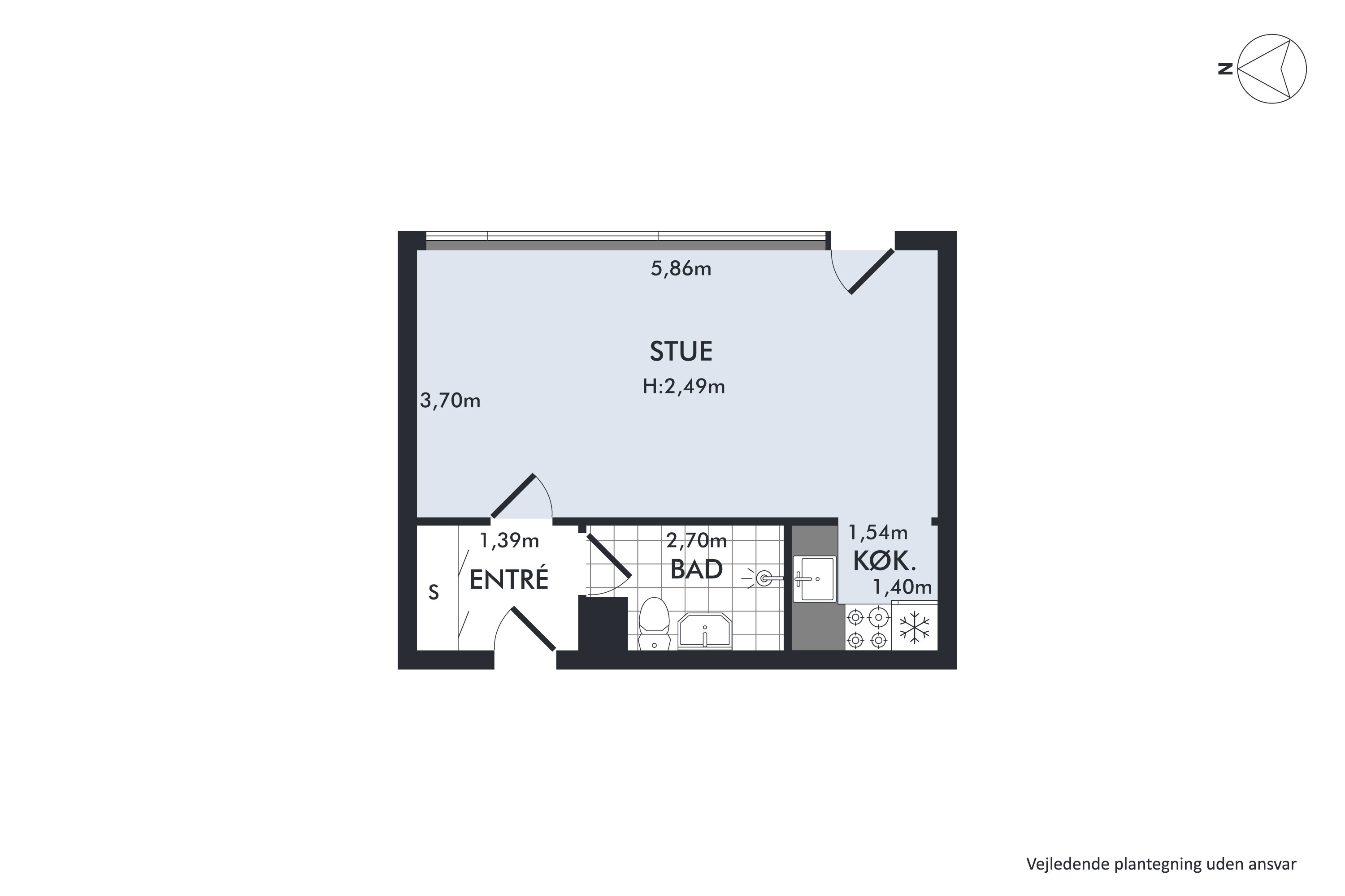 Plantegninger billede af Eremitageparken 319, 2. b., 2800 Kongens Lyngby