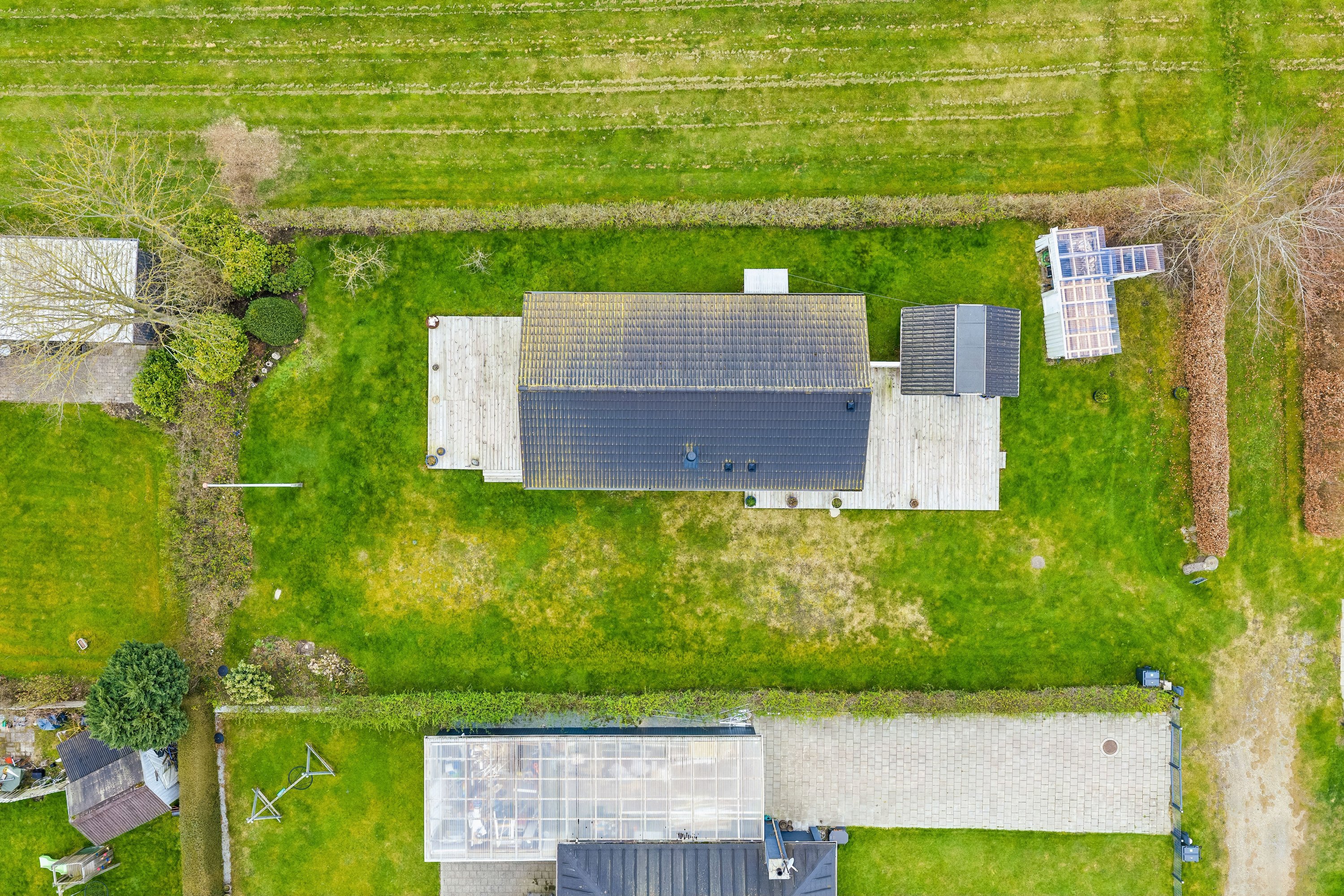 Fremhævet luftfoto billede i fuldskærmstilstand. Billede af Nørholmsvej 4, Østerballe, 5450 Otterup