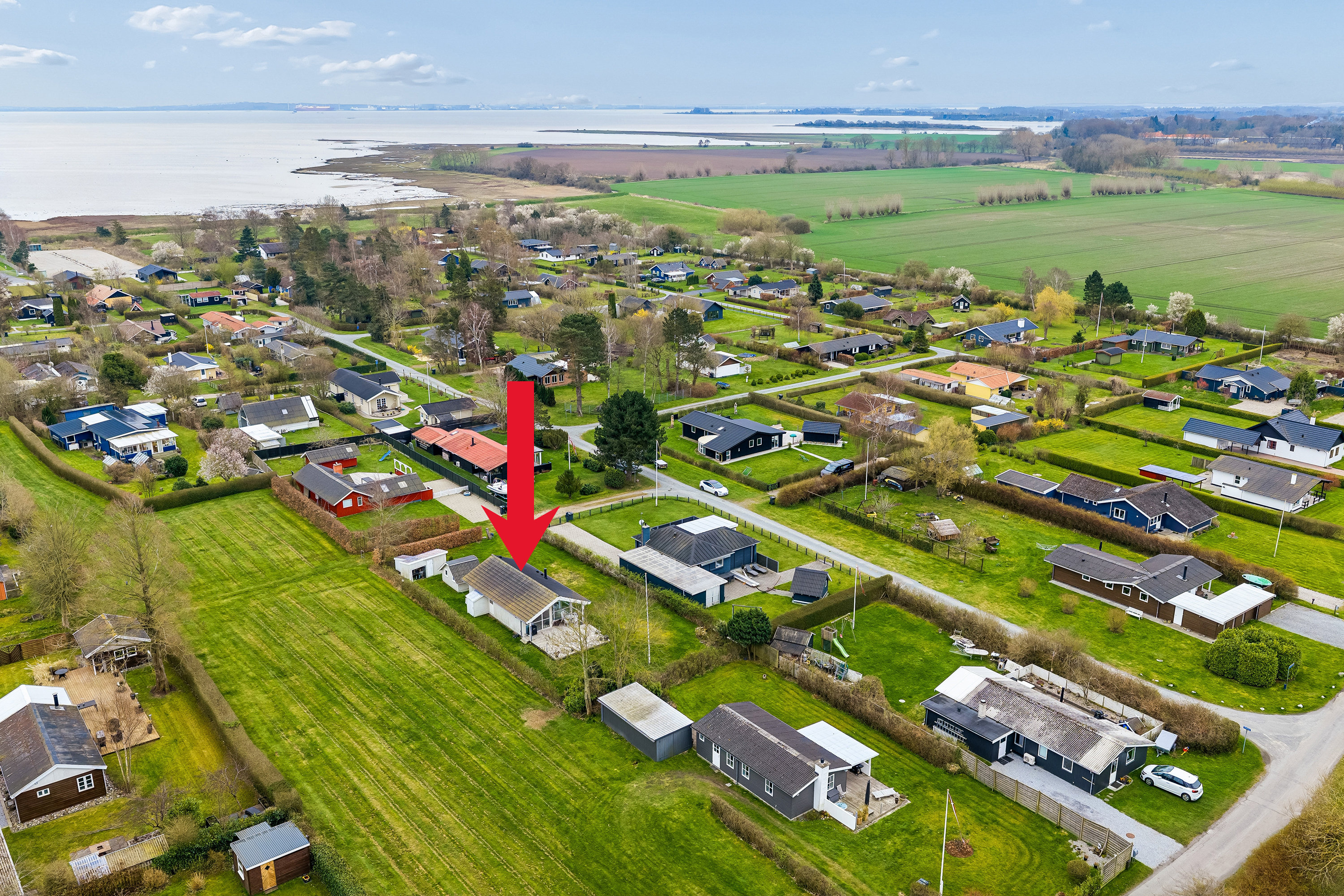 Fremhævet luftfoto billede i fuldskærmstilstand. Billede af Nørholmsvej 4, Østerballe, 5450 Otterup