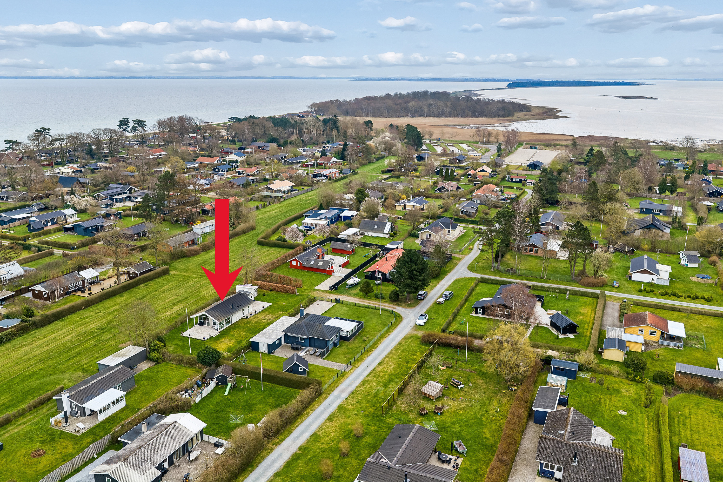 Fremhævet luftfoto billede i fuldskærmstilstand. Billede af Nørholmsvej 4, Østerballe, 5450 Otterup