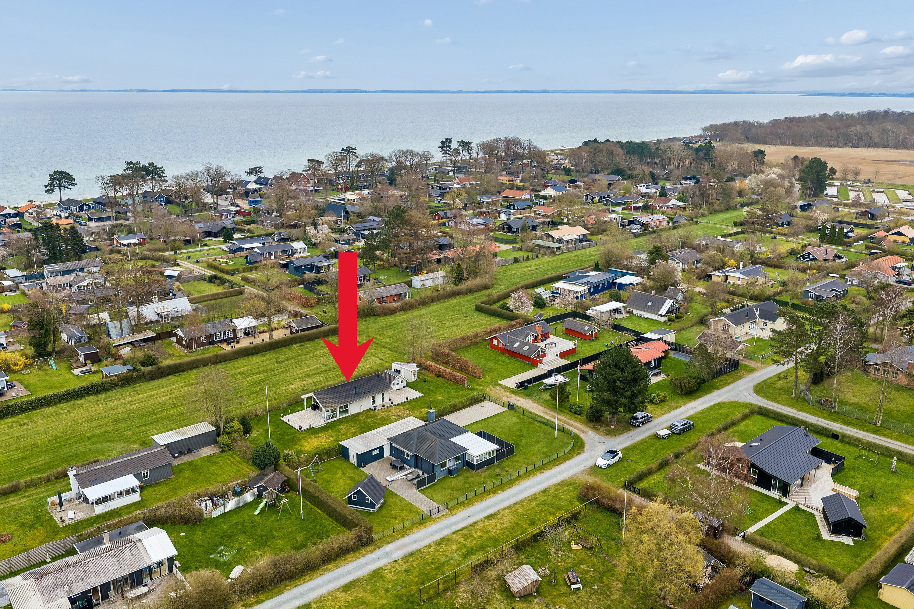 Fremhævet luftfoto billede i fuldskærmstilstand. Billede af Nørholmsvej 4, Østerballe, 5450 Otterup