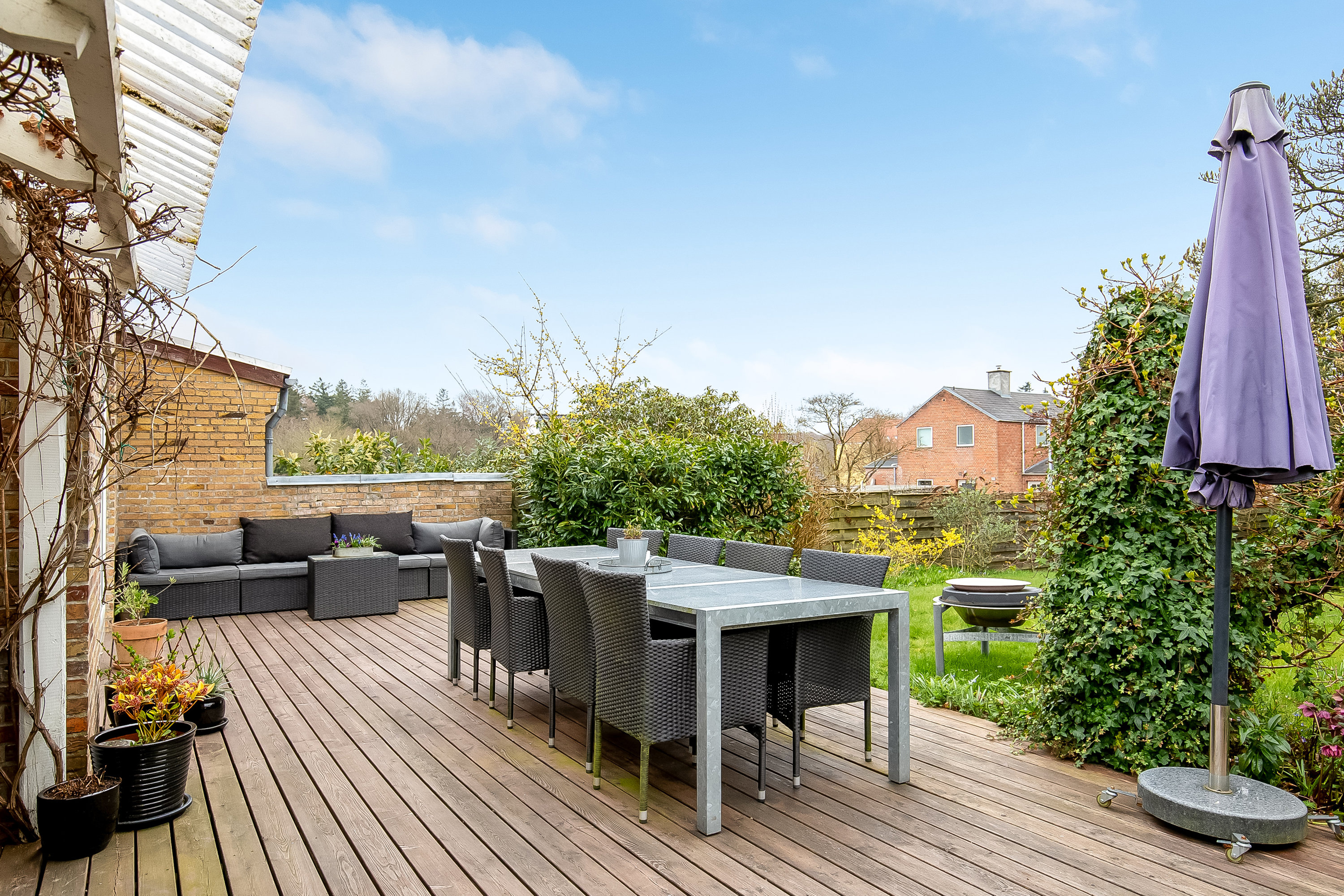 Fremhævet terrasse billede i fuldskærmstilstand. Billede af Magnoliavej 13, 7100 Vejle