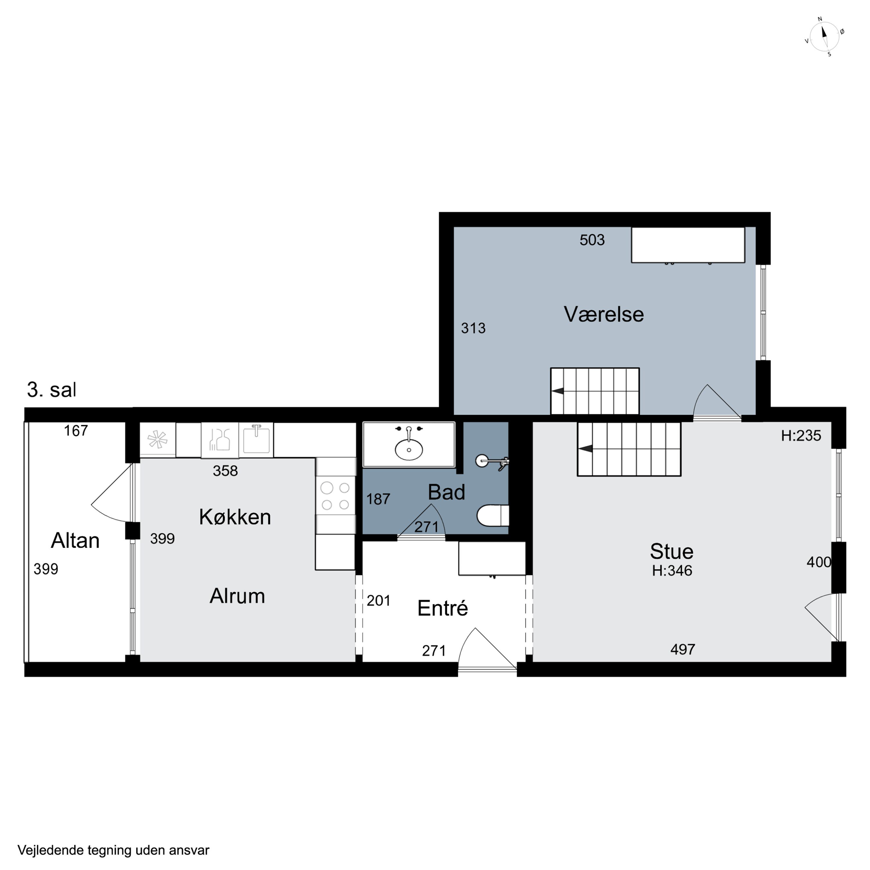 Plantegninger billede af Mikkelborg Park 9, 3. tv., 2970 Hørsholm