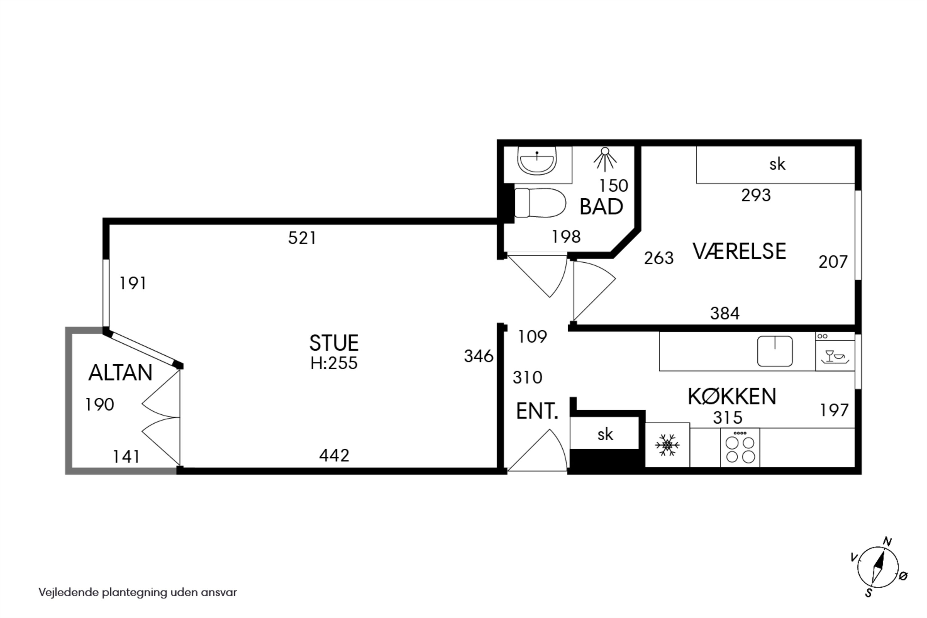Plantegninger billede af Rossinisvej 10, 1. th., 2450 København SV