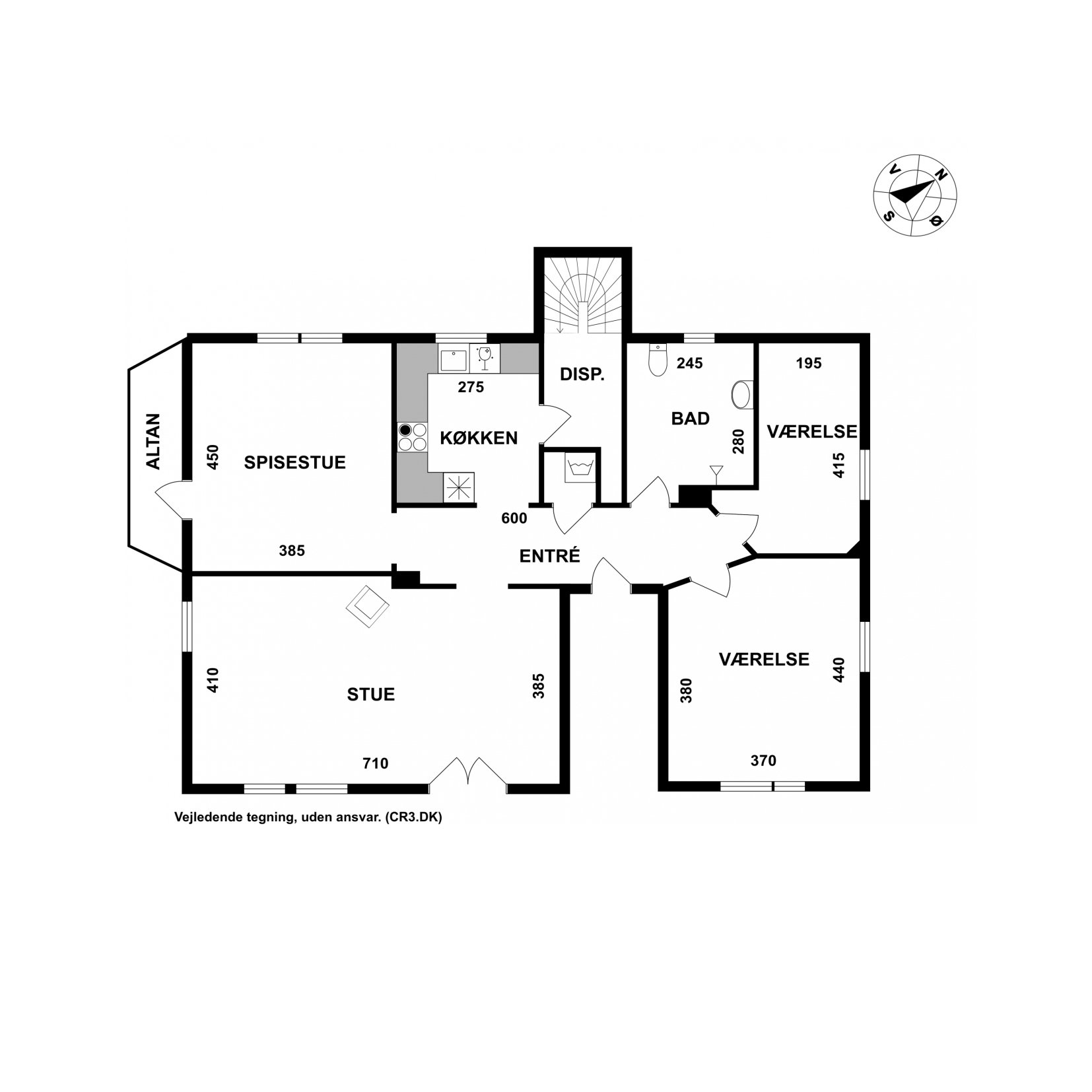 Plantegninger billede af Søndre Strandvej 8, 2., 3000 Helsingør
