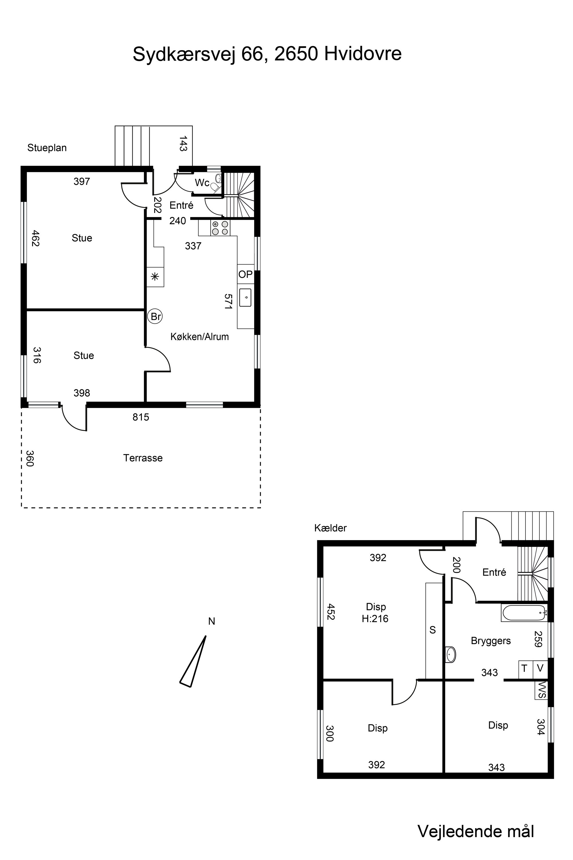Plantegninger billede af Sydkærsvej 66, 2650 Hvidovre