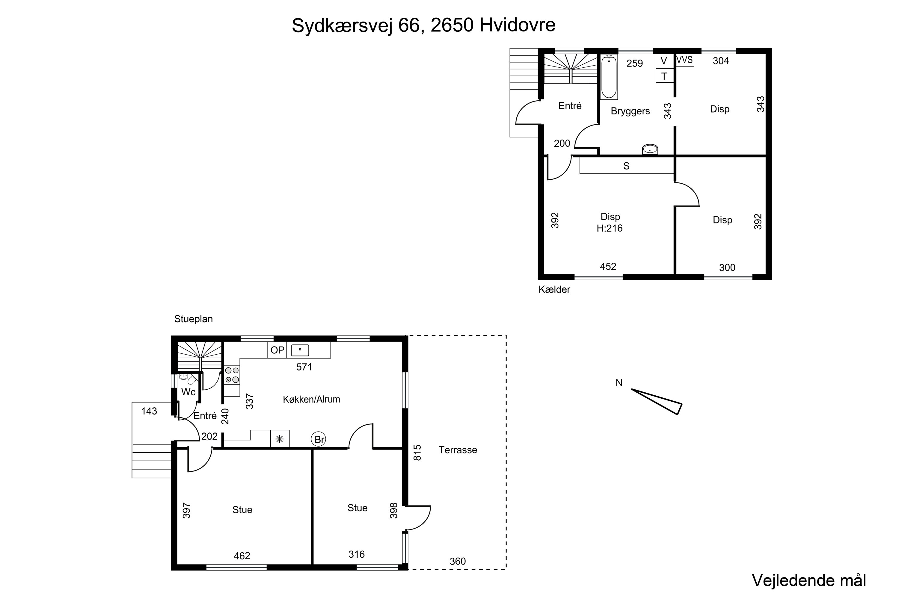 Plantegninger billede af Sydkærsvej 66, 2650 Hvidovre