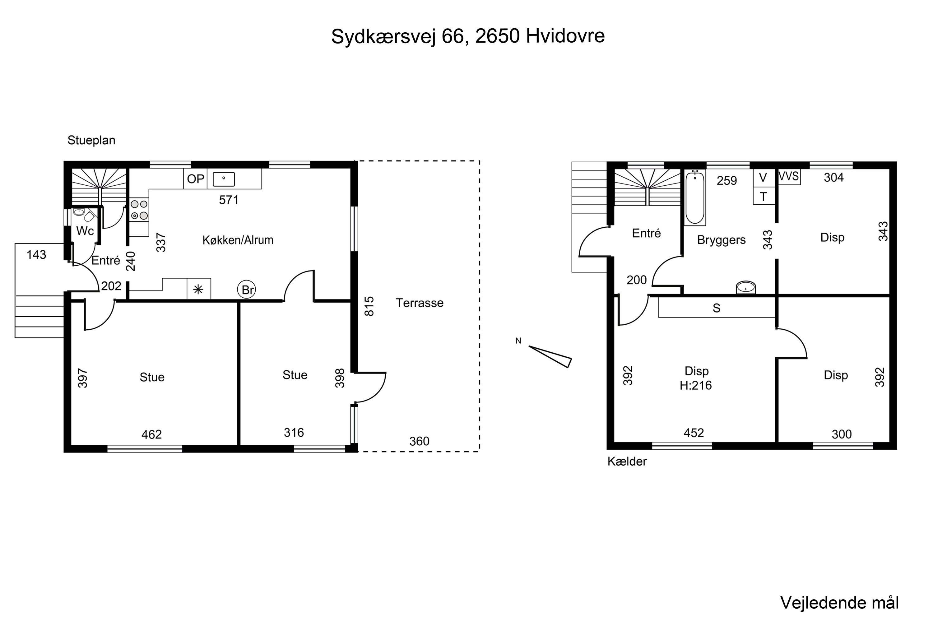 Plantegninger billede af Sydkærsvej 66, 2650 Hvidovre