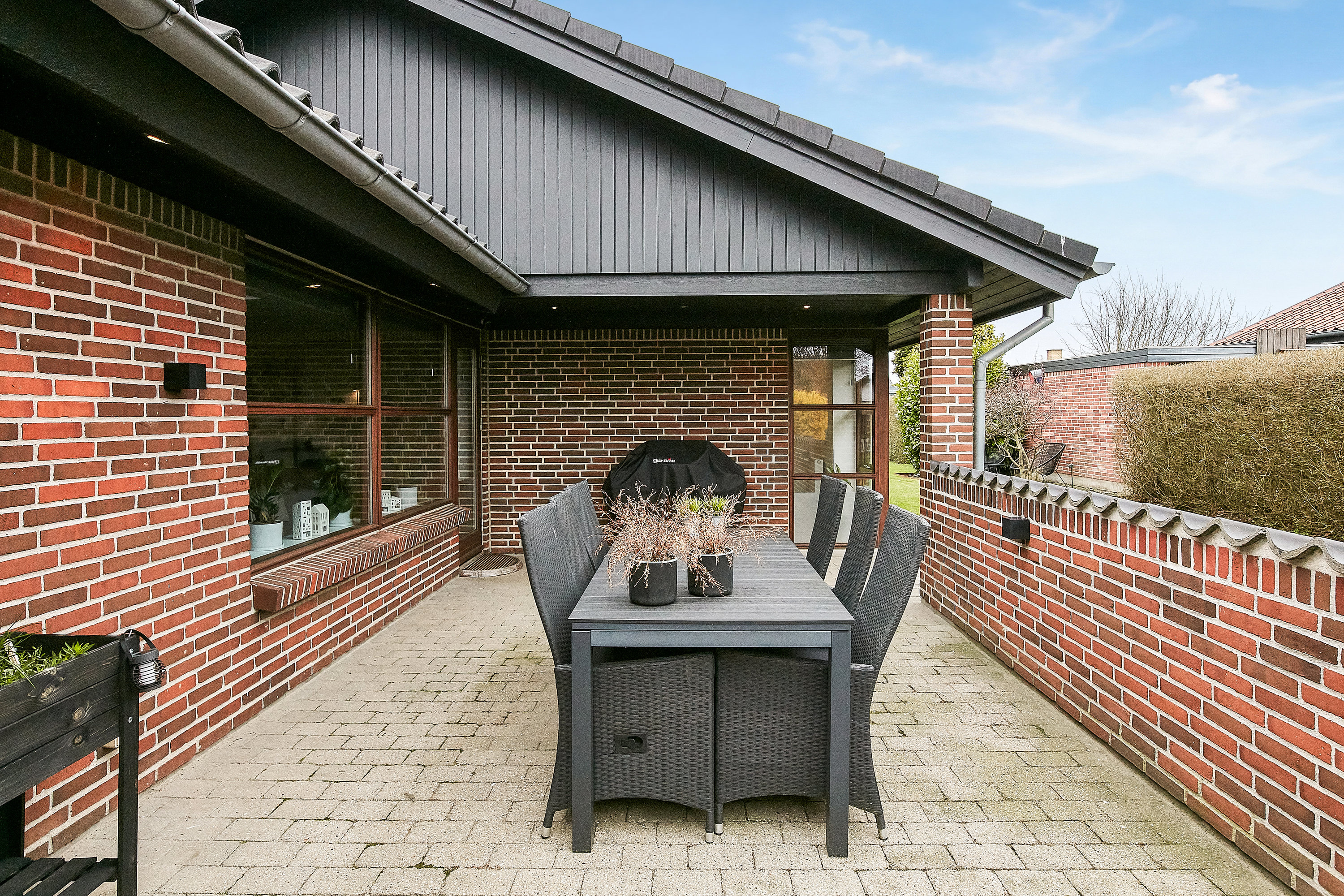 Fremhævet terrasse billede i fuldskærmstilstand. Billede af Bytoften 9, Tyrsted, 8700 Horsens