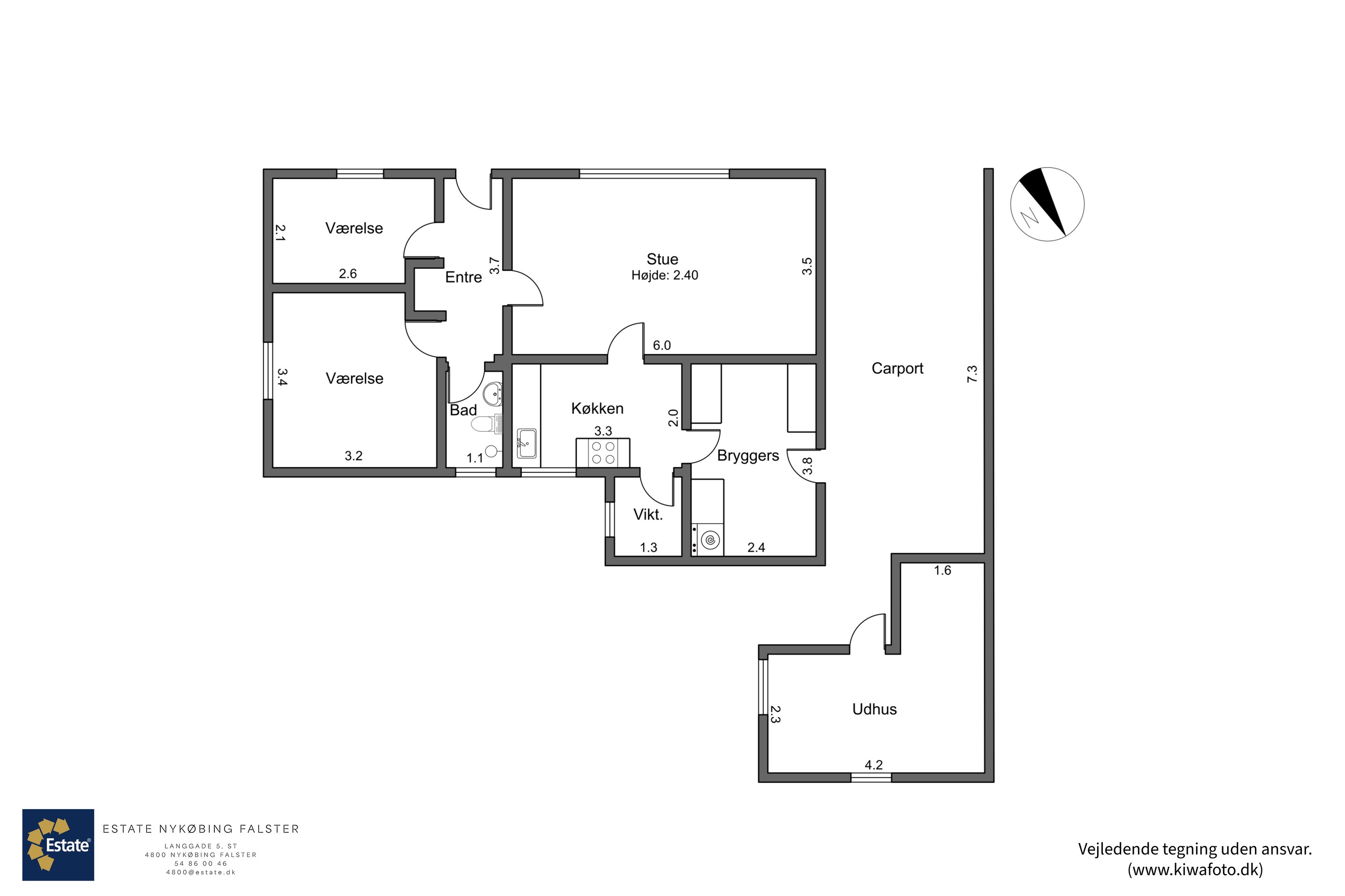 Plantegninger billede af Højagervej 3, 4800 Nykøbing F