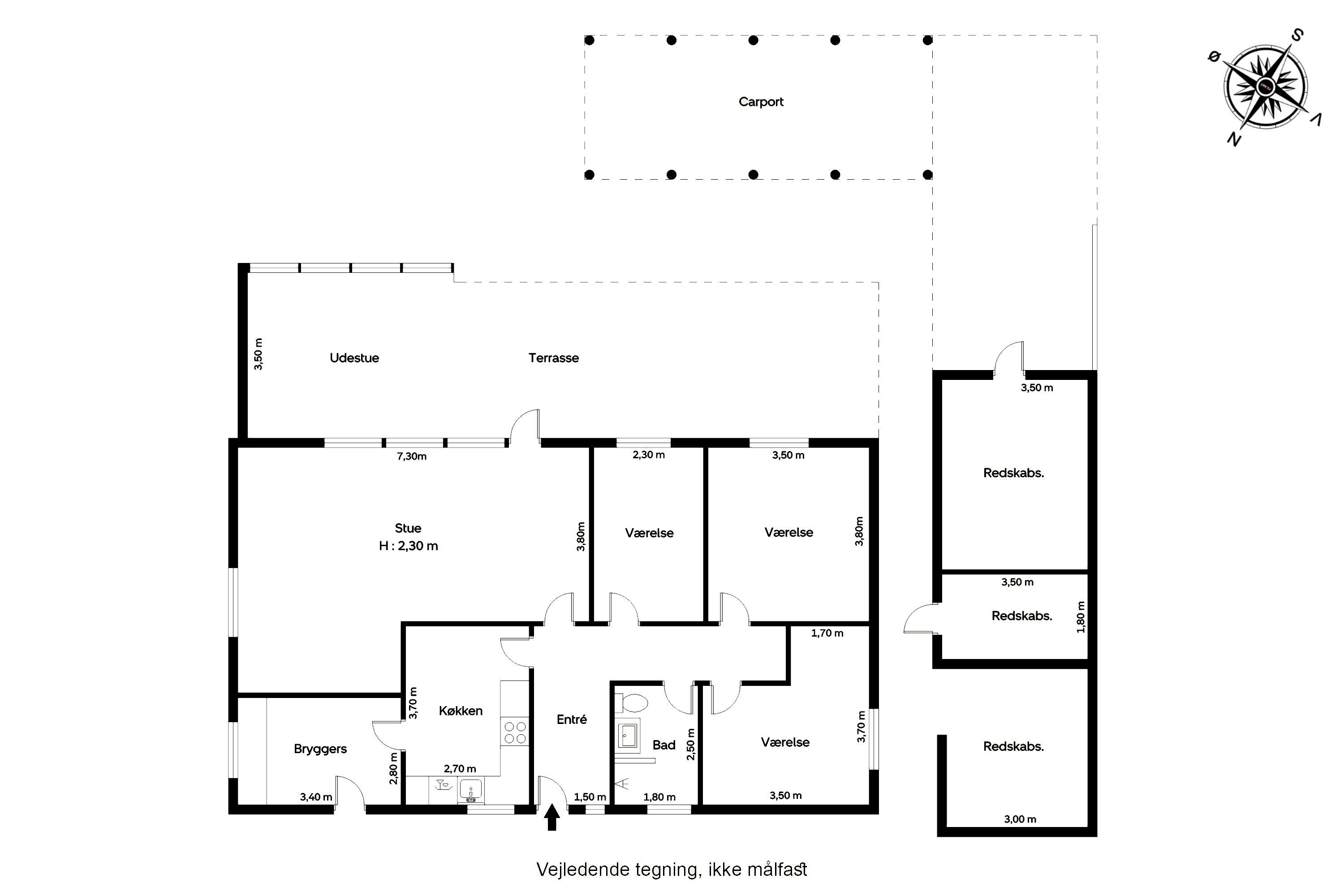 Plantegninger billede af Krogsgårdsvej 86, Nr Broby, 5672 Broby