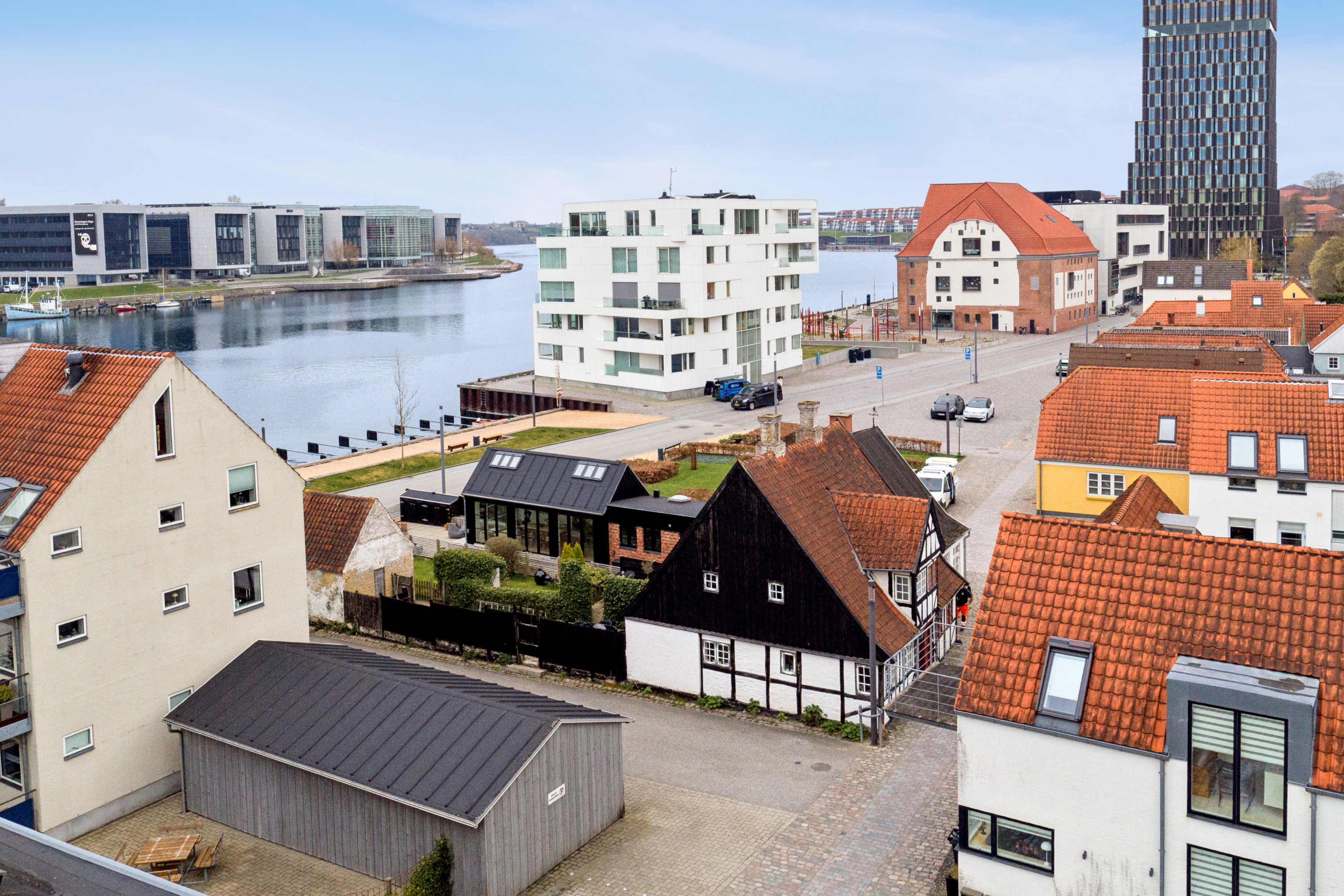 Fremhævet luftfoto billede i fuldskærmstilstand. Billede af Havbogade 47, 6400 Sønderborg