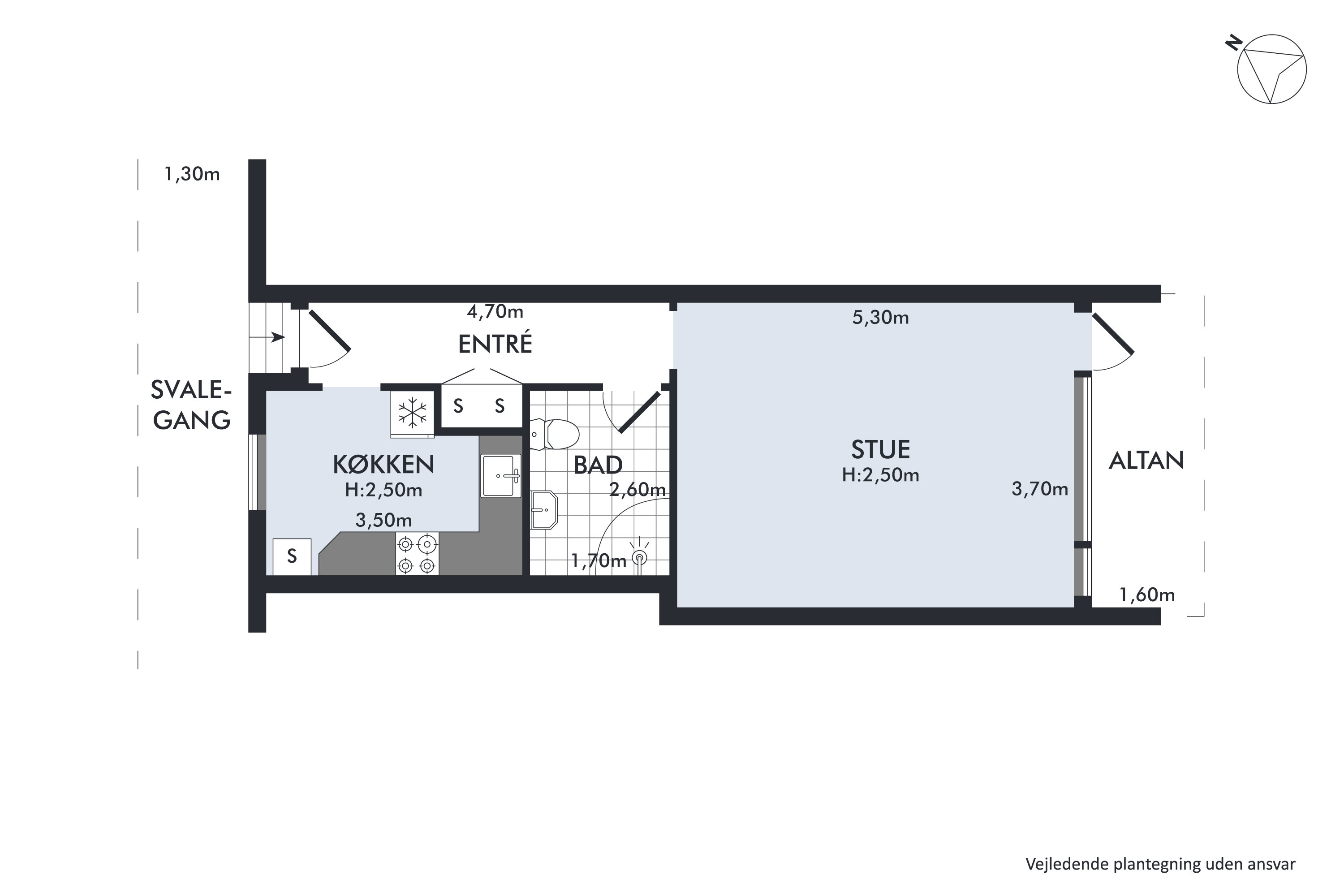 Plantegninger billede af Vestergårdsvej 23, 1. 60., 2600 Glostrup