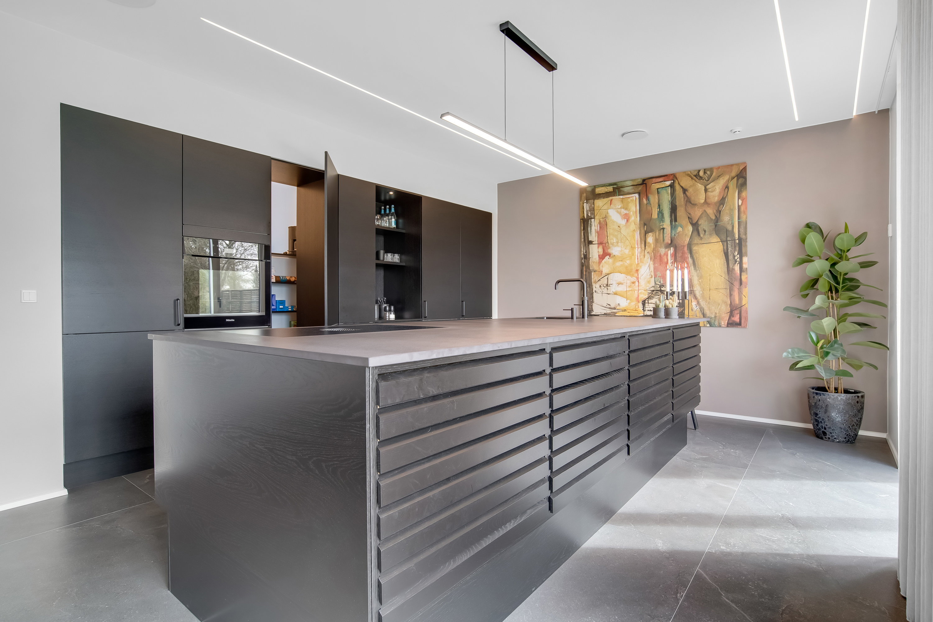 Fremhævet køkken alrum billede i fuldskærmstilstand. Billede af Lyngbakken 18, 7500 Holstebro