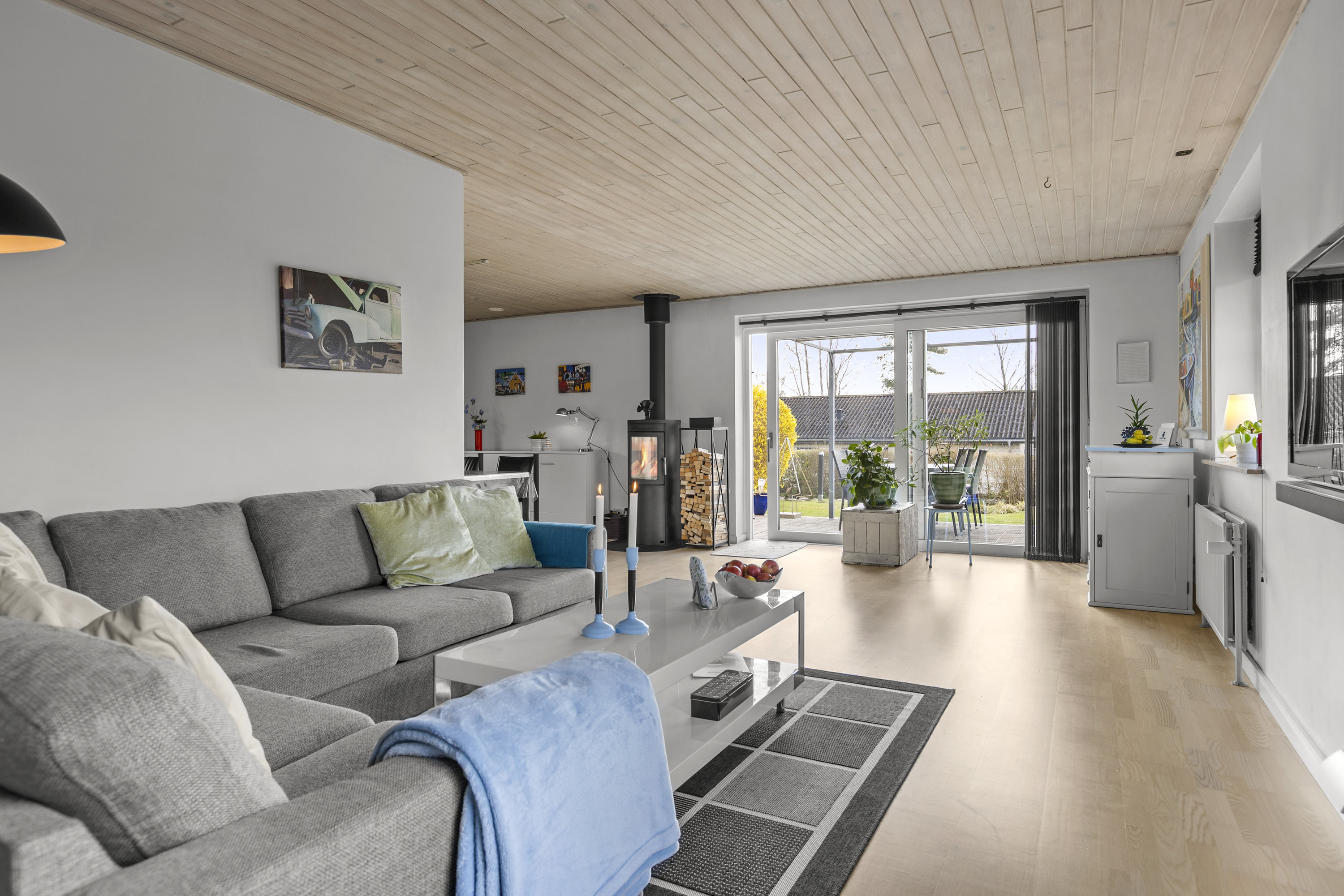 Fremhævet stue billede i fuldskærmstilstand. Billede af Nøddevej 8, 4171 Glumsø