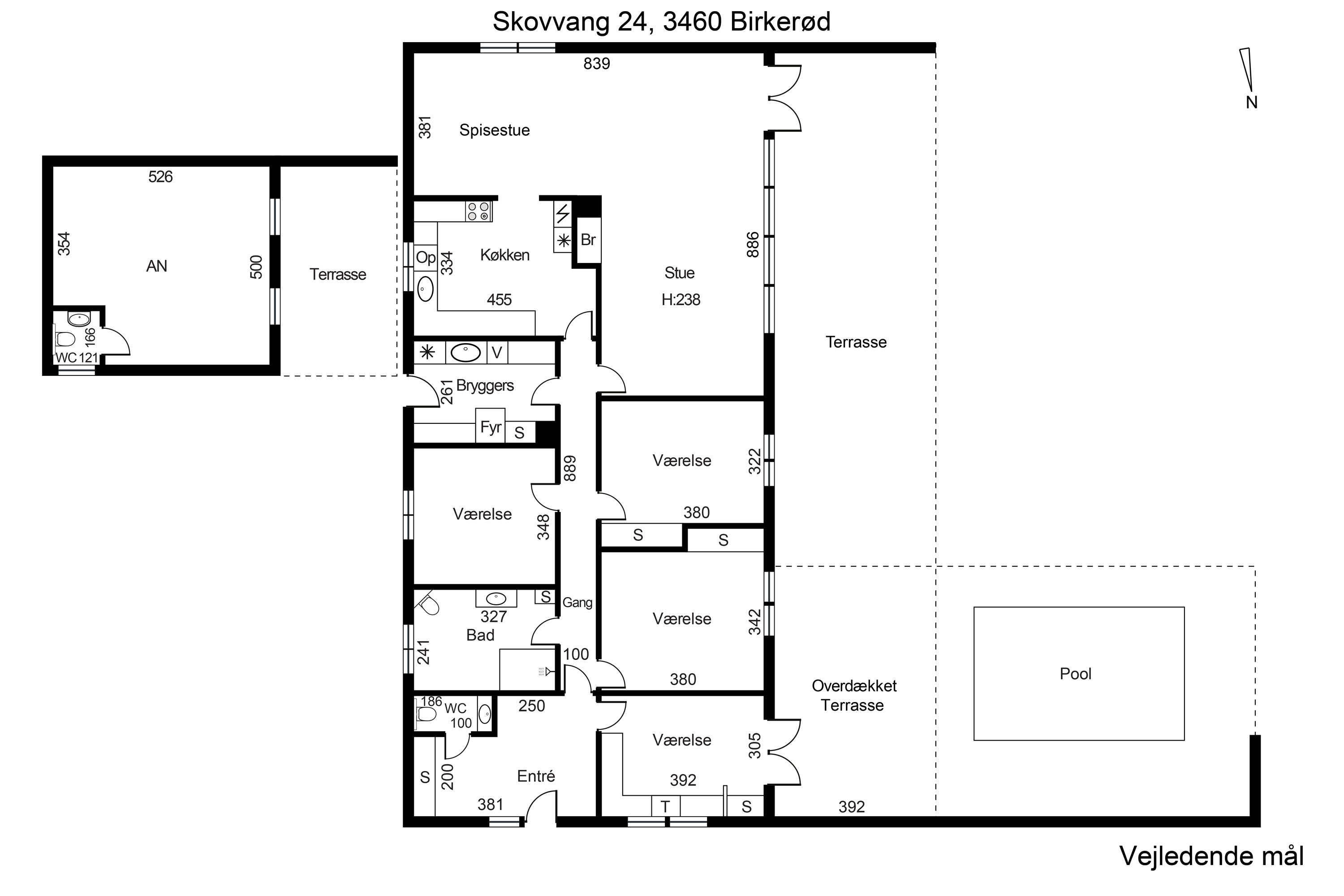Plantegninger billede af Skovvang 24, 3460 Birkerød