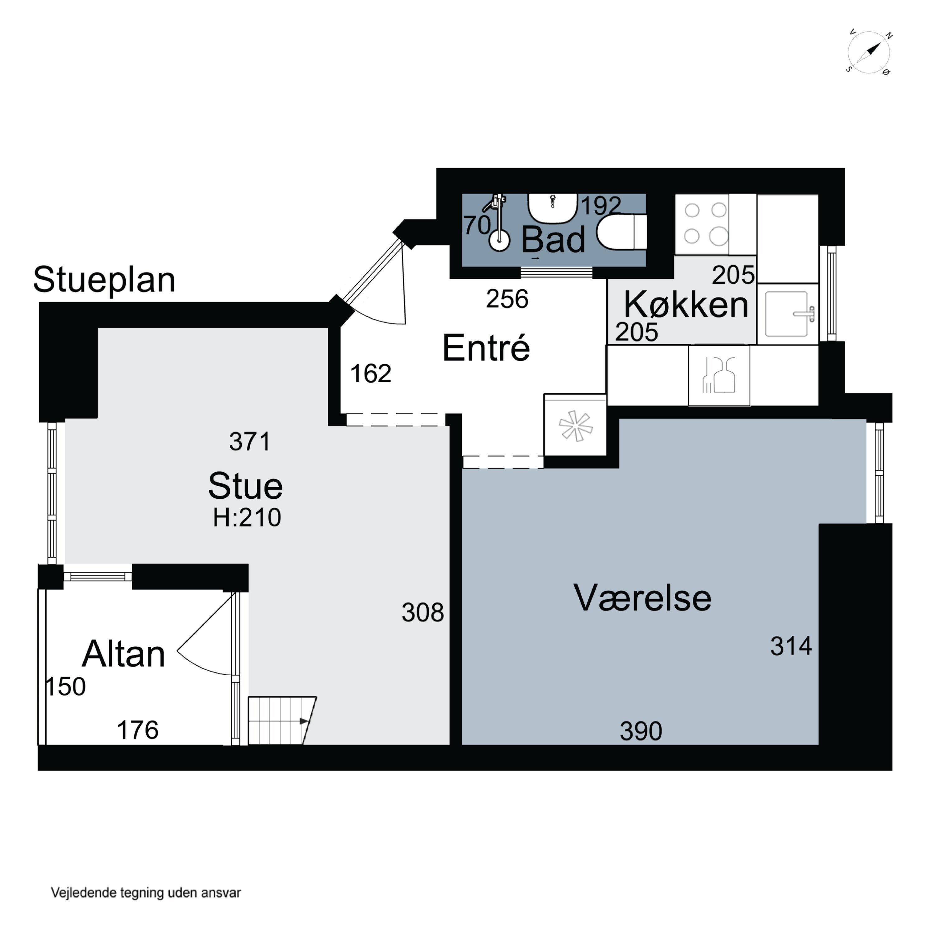 Plantegninger billede af Sjællandsgade 82C, 2. th., 8000 Aarhus C