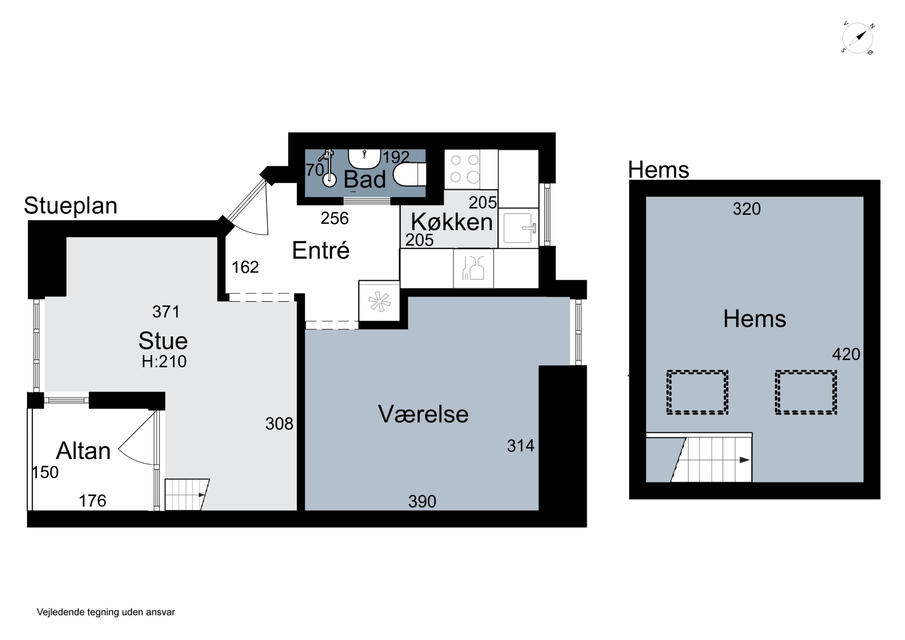 Plantegninger billede af Sjællandsgade 82C, 2. th., 8000 Aarhus C
