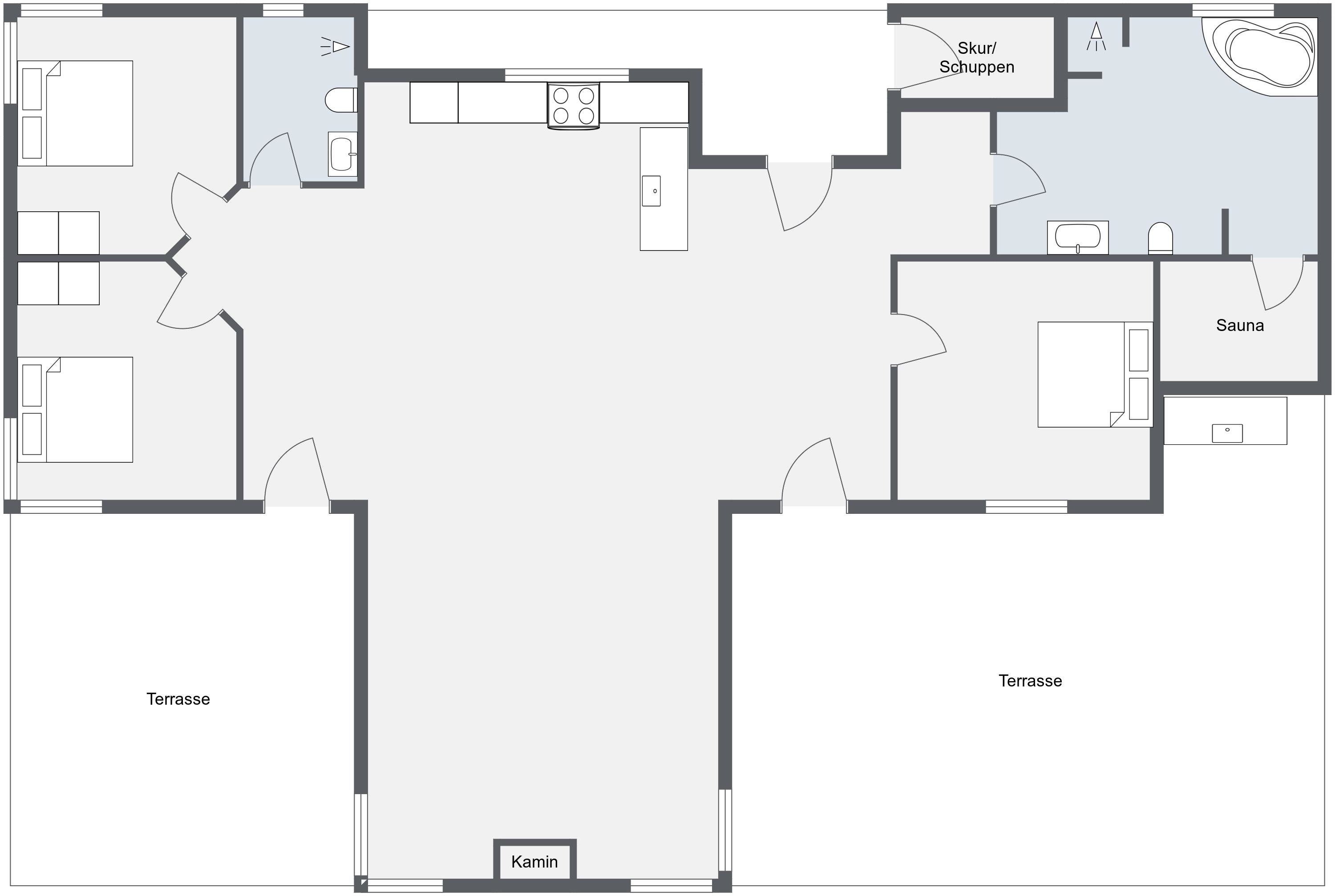 Plantegninger billede af Granvej 22, Aargab, 6960 Hvide Sande