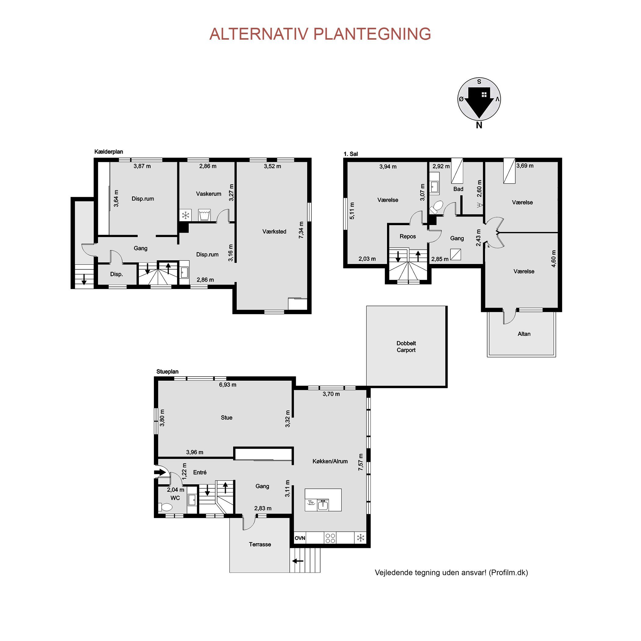 Fremhævet alternativ plantegning billede i fuldskærmstilstand. Billede af Ravnsbjerg 21, 6000 Kolding
