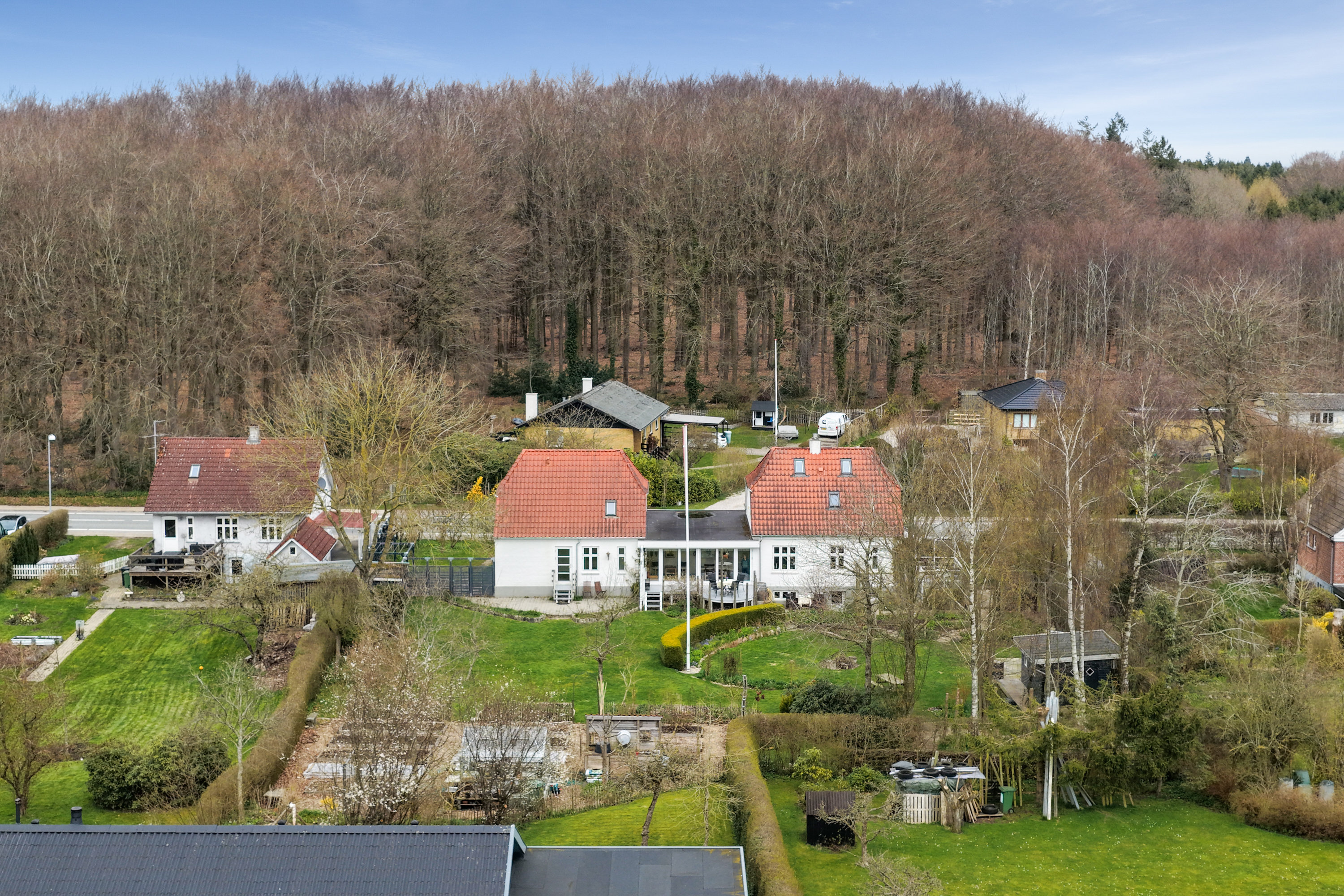 Villa: Luftfoto på Nørregade 89, 5620 Glamsbjerg