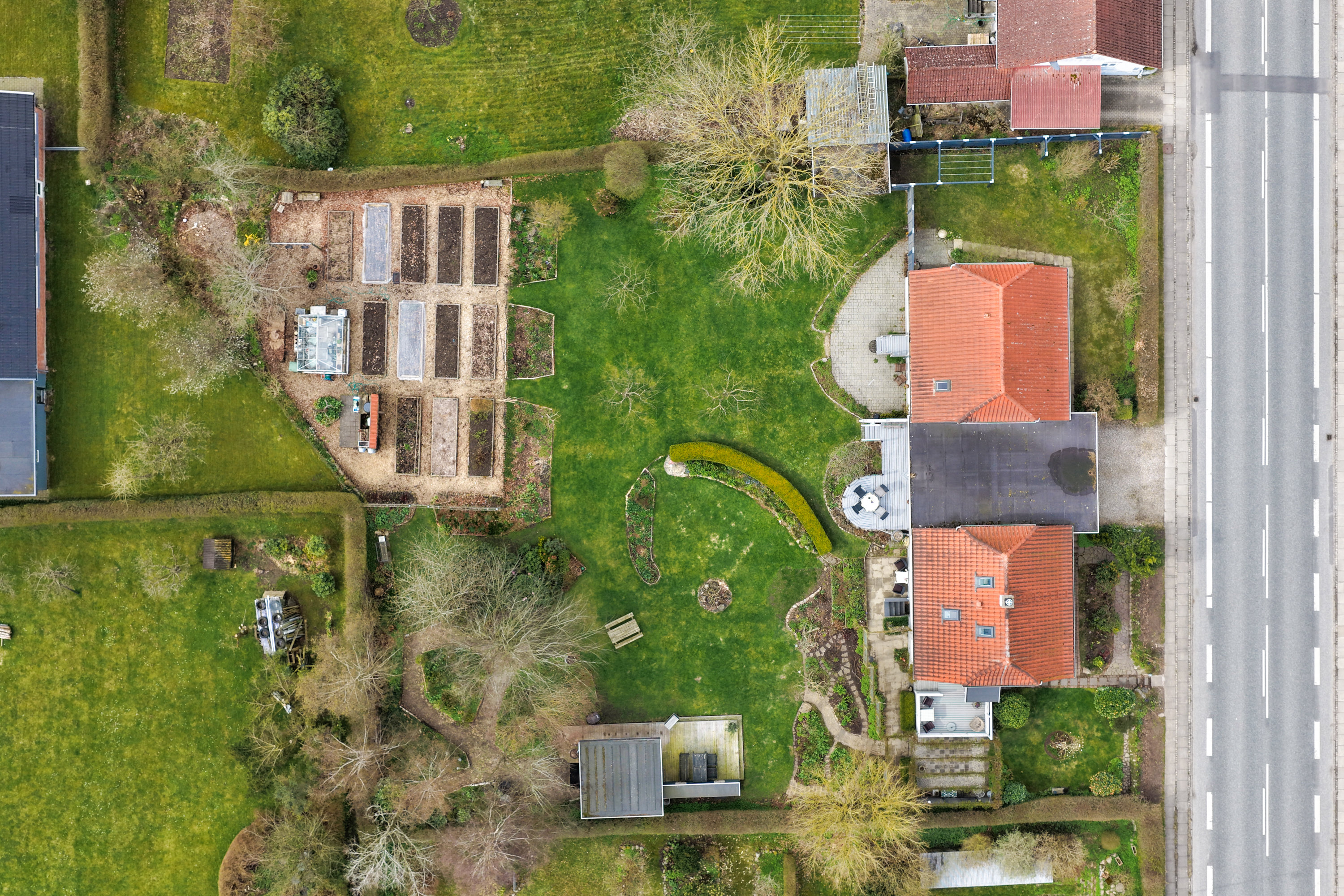 Fremhævet luftfoto billede i fuldskærmstilstand. Billede af Nørregade 89, 5620 Glamsbjerg