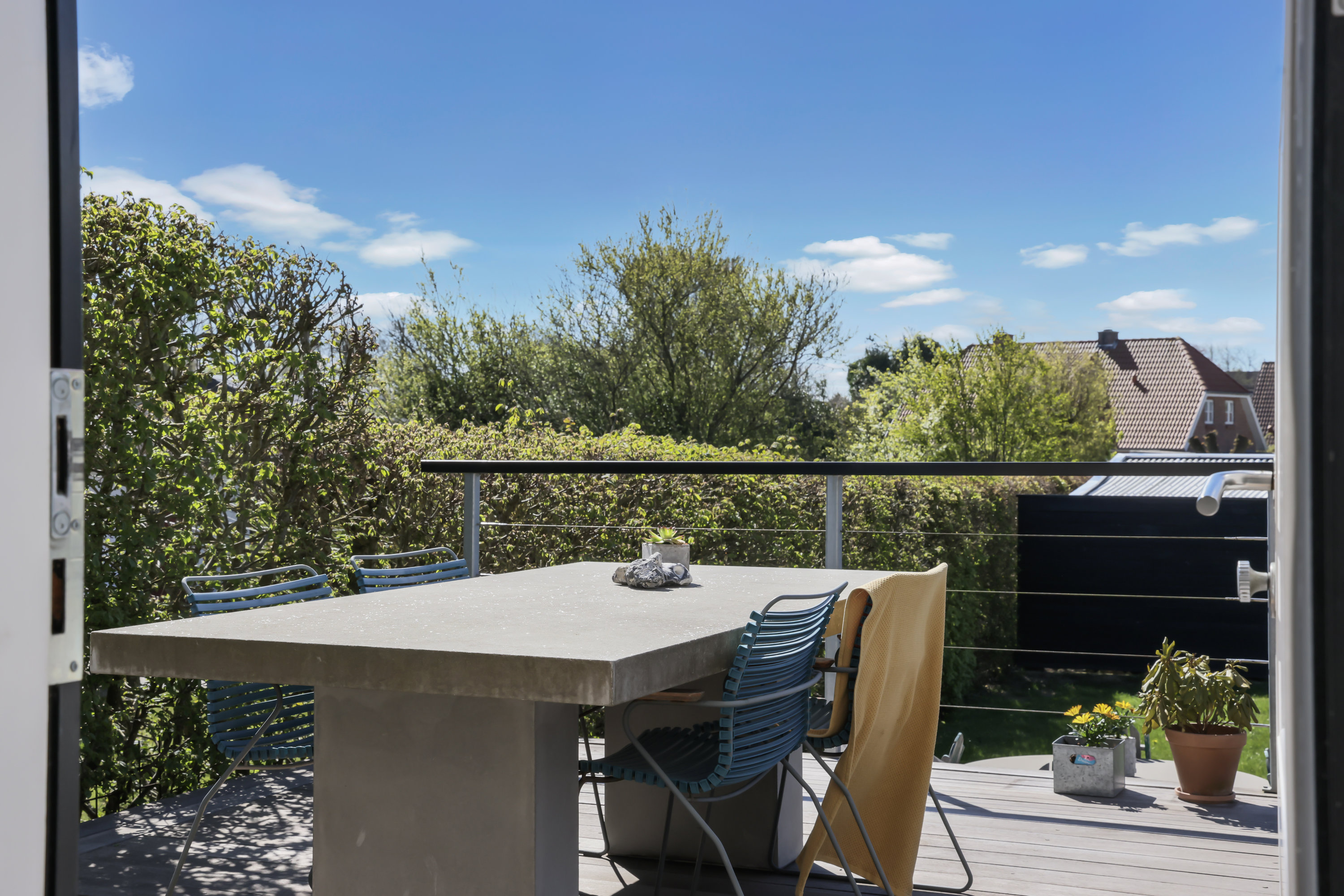 Fremhævet terrasse billede i fuldskærmstilstand. Billede af Vesterled 7, 8832 Skals