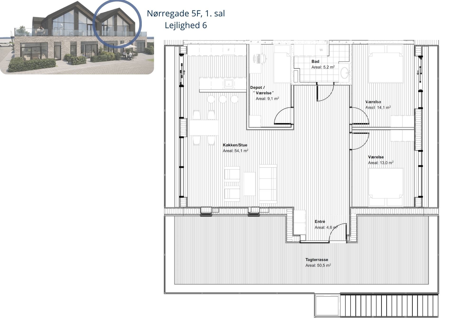 Plantegninger billede af Nørregade 5F, 1., 6960 Hvide Sande