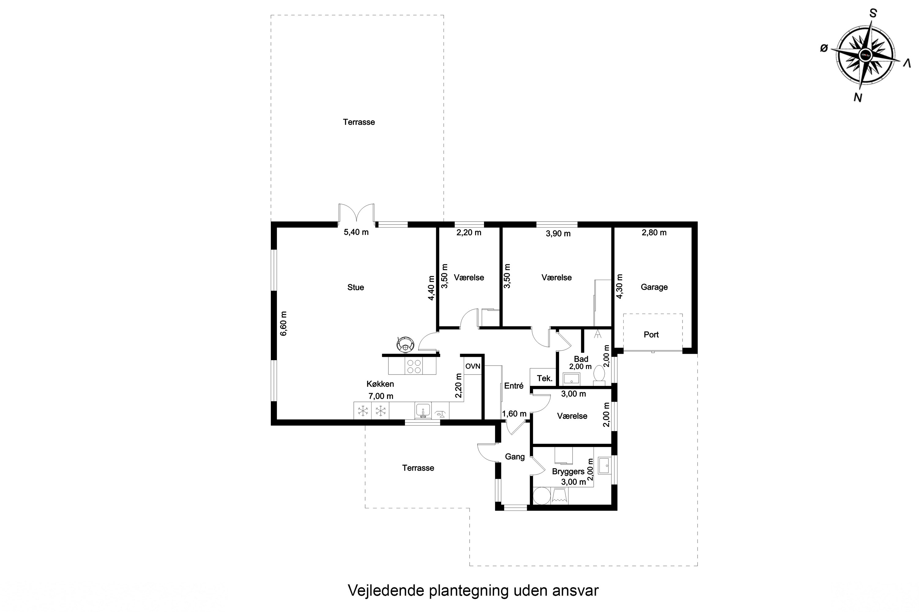 Plantegninger billede af Landevejen 142, 5883 Oure