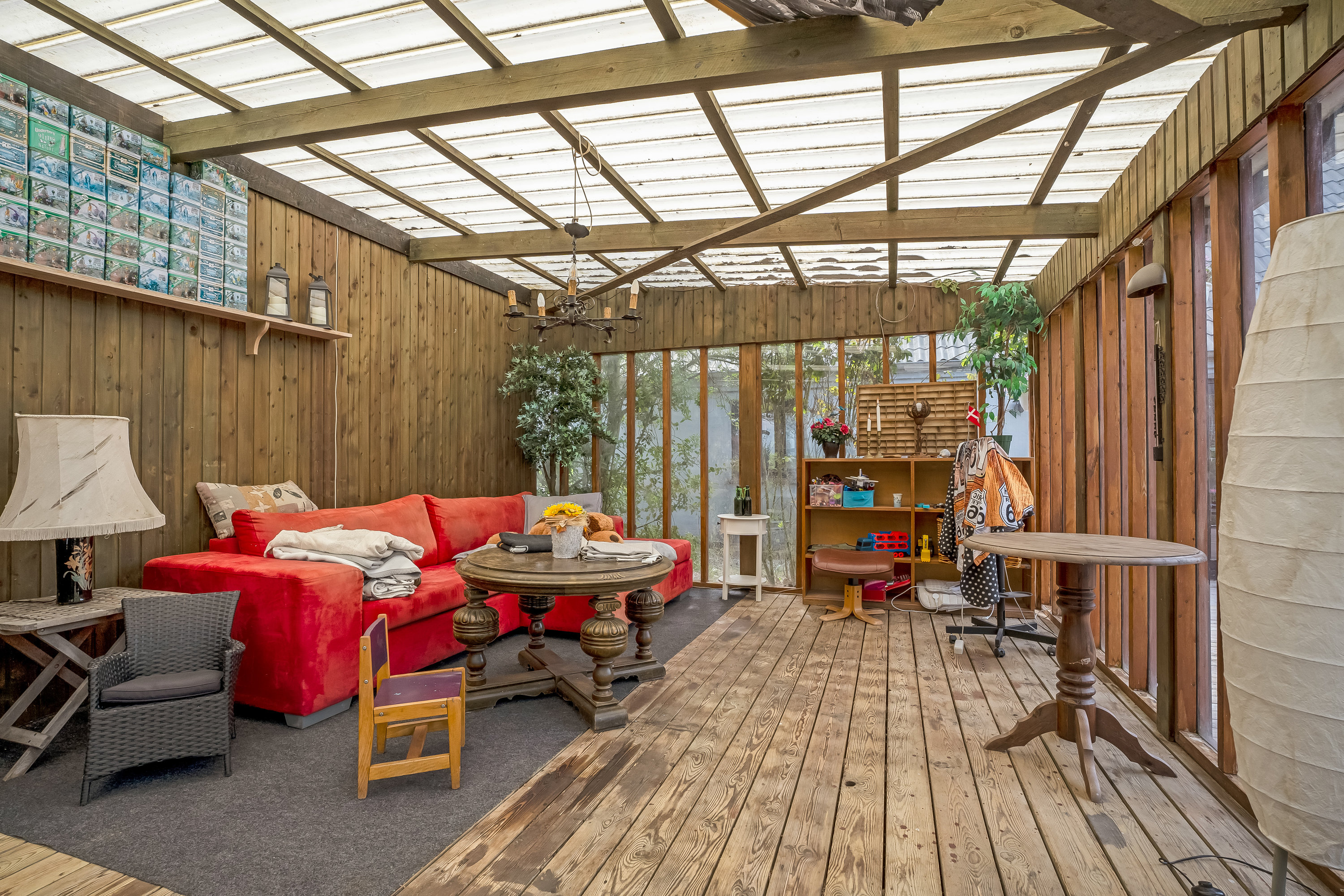 Fremhævet overdækket terrasse billede i fuldskærmstilstand. Billede af Tørvemosevej 3, 4872 Idestrup